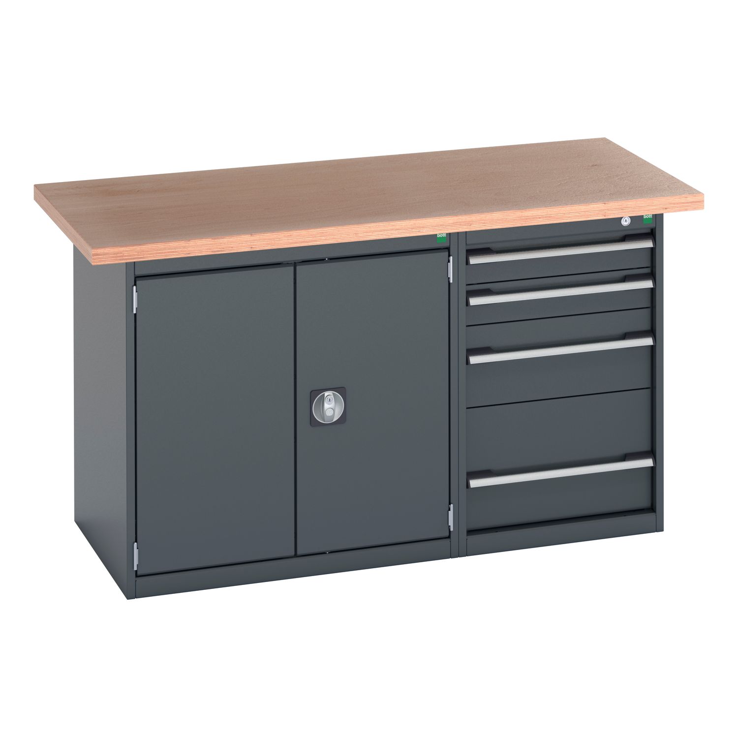 Bott Cubio Pedestal Island Bench (MPX) Full Cupboard/4 Drawer Cabinet WxDxH 1500
