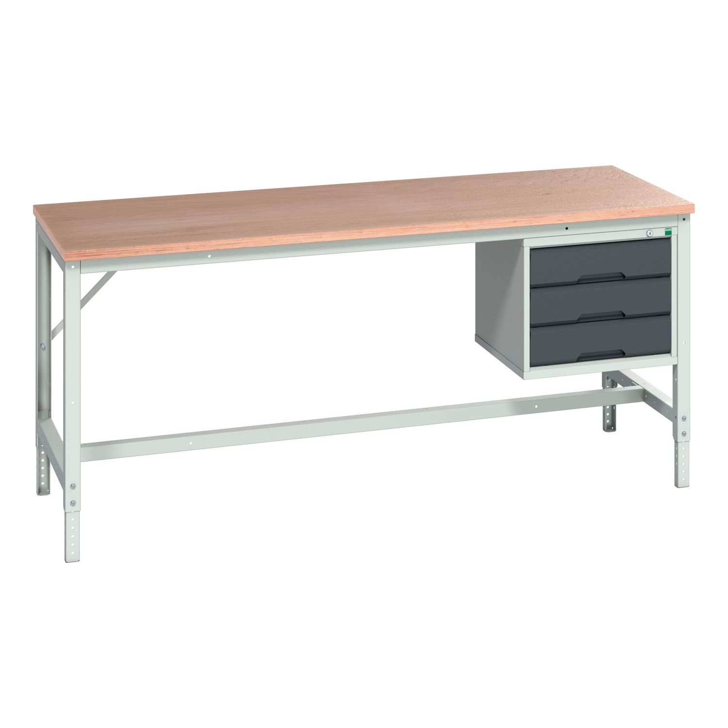 Bott Verso Framework Bench (MPX) with 3 Drawer Cabinet WxDxH 2000x800x930mm RAL