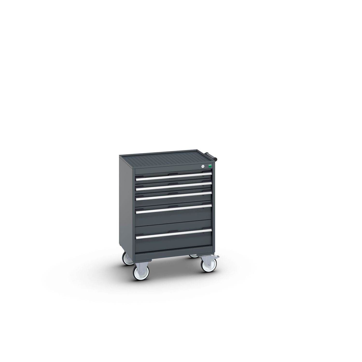 Bott Cubio Mobile Cabinet with 5 Drawers & Top Tray/Mat WxDxH 650x525x885mm RAL