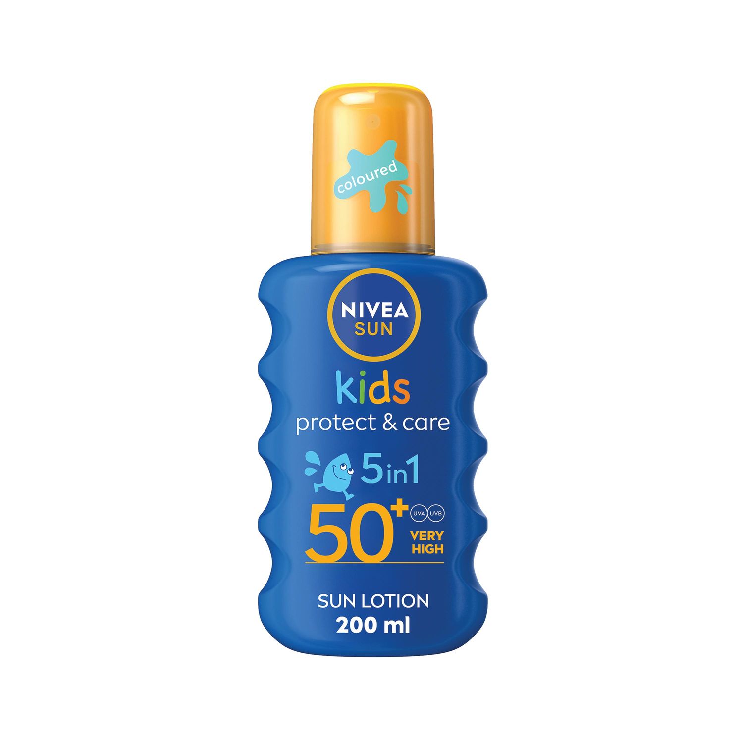 Nivea Sun Kids Protect and Care Coloured Sun Cream Lotion Spray 5 in 1 SPF 50+ 2