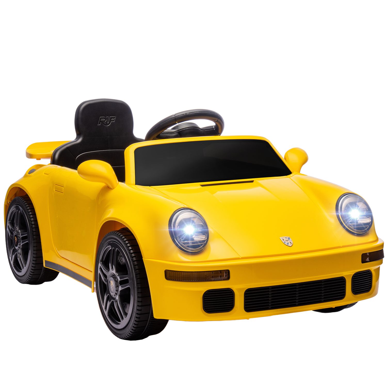 AIYAPLAY Battery Powered Kids Electric Car with Remote Control -Yellow 44H x 103