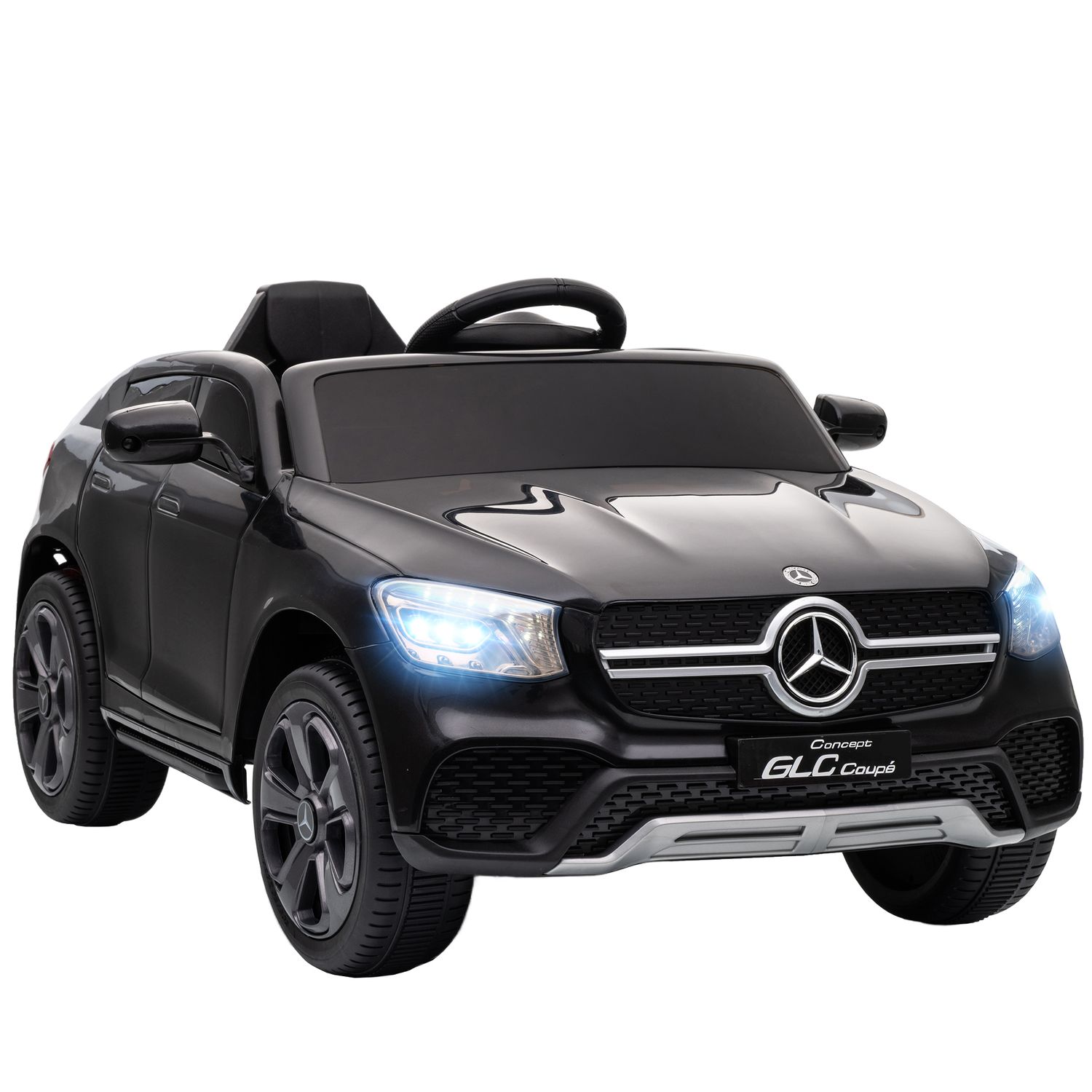 AIYAPLAY Mercedes-Benz Glc Licensed Kids Ride on Car with Remote -Black 105L x 6