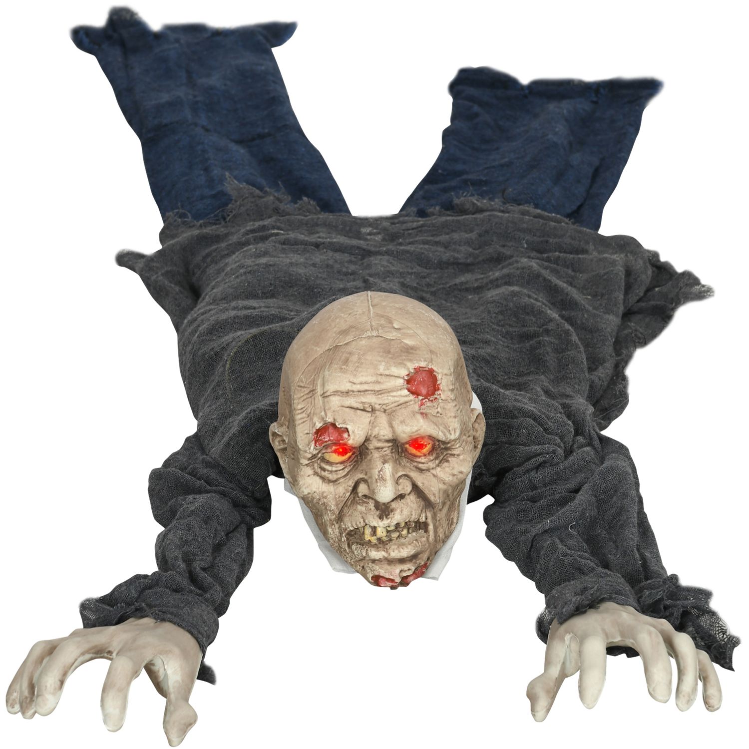 HOMCOM 5.2ft Halloween Outdoor Decoration Crawling Zombie Sound Activated