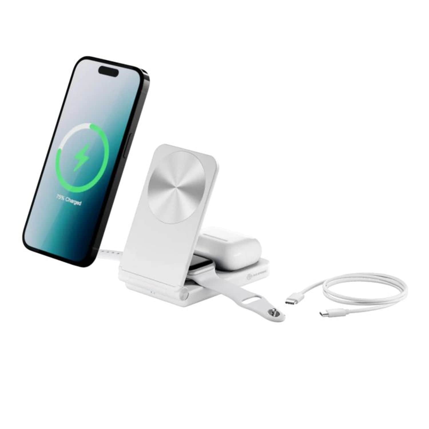 Alogic Yoga 3 in 1 Wireless Charging Stand - White