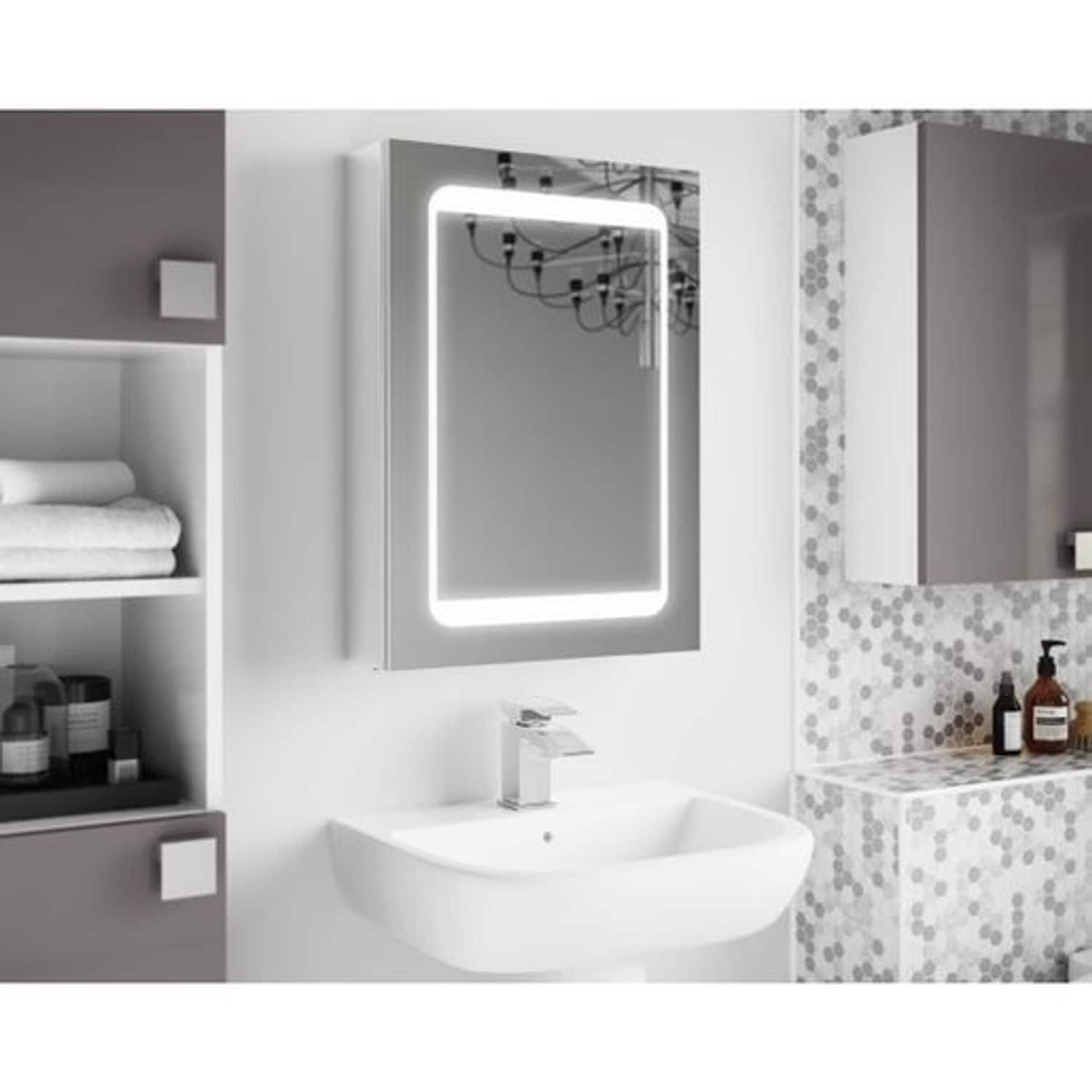iflo Anora Dual-Lit LED Mirror Cabinet 700 x 500mm