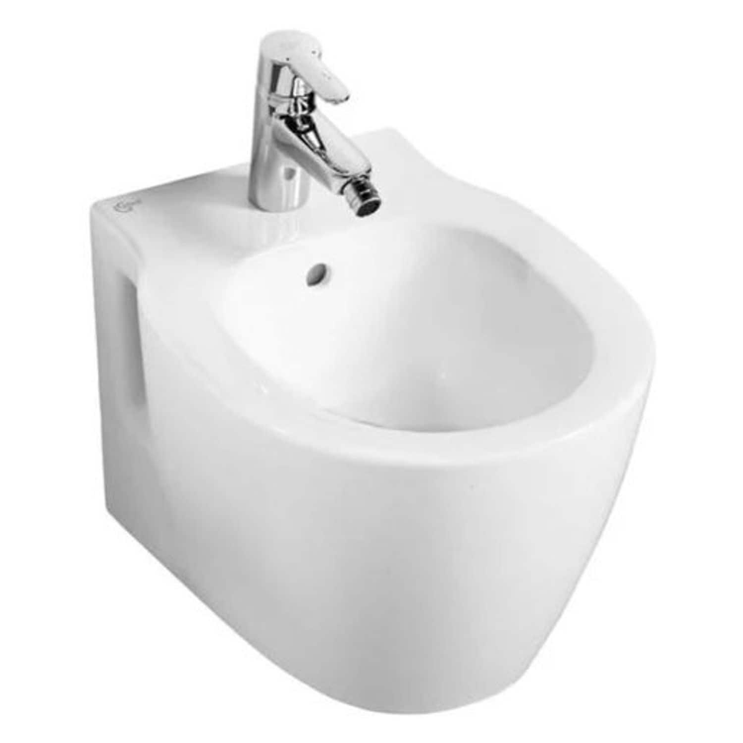 Ideal Standard Concept Space - White Compact Wall Hung Bidet (E121001) - E121001