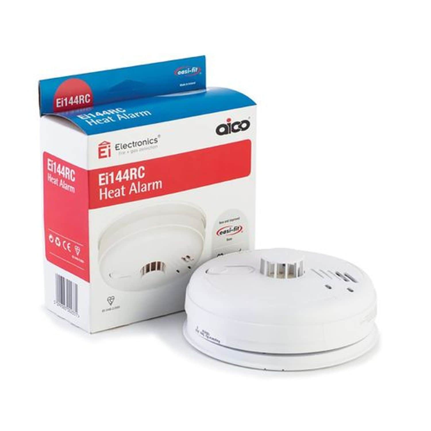 Aico Heat Alarm Wireless Alkaline Battery - White 9 V EI144RC - EC/EI144RC