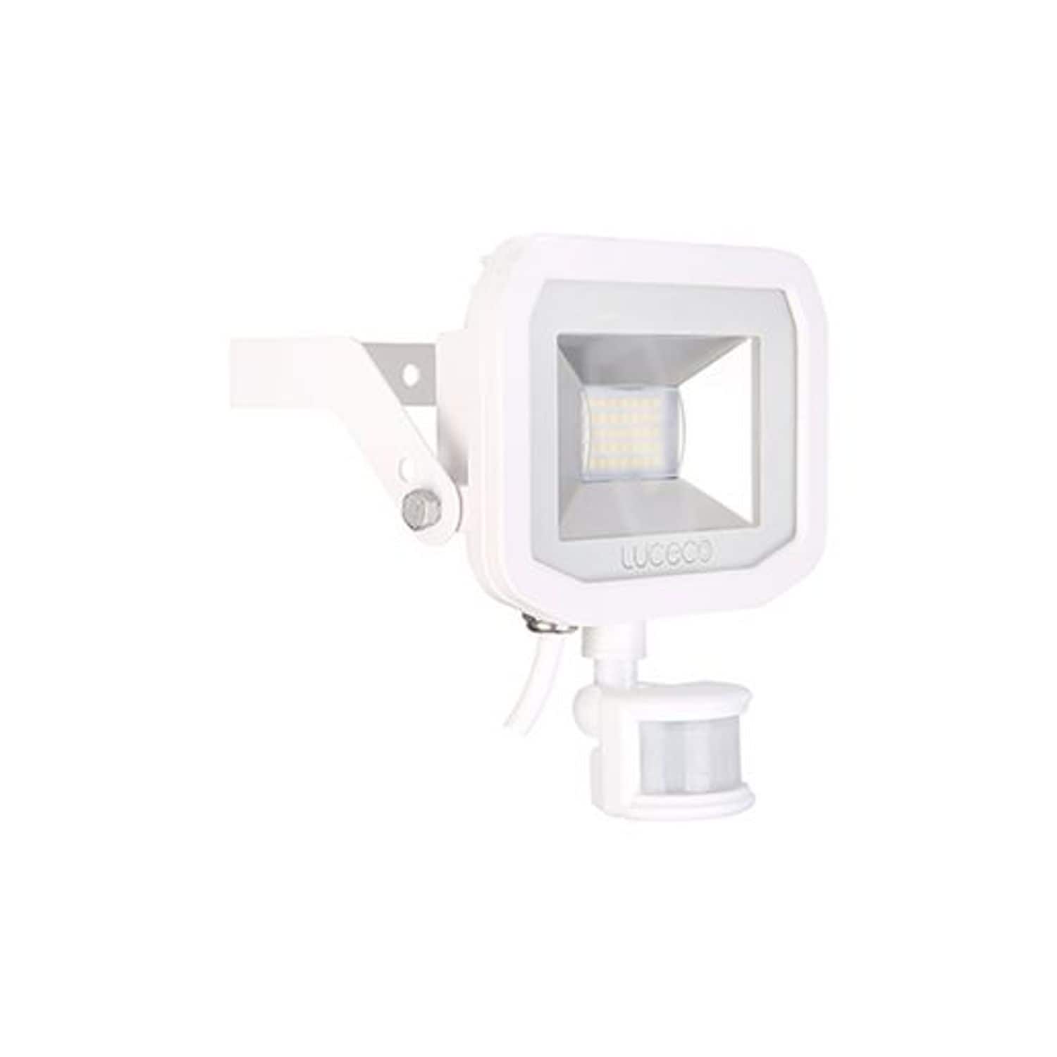 Luceco Slimline Guardian 8W Neutral - White LED Floodlight with PIR Lfsp6W150
