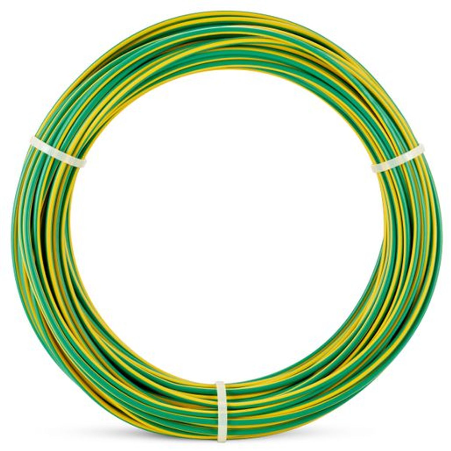 Pitacs 6491X 10.0mm -Green/-Yellow Single Core Cable 10M Pack