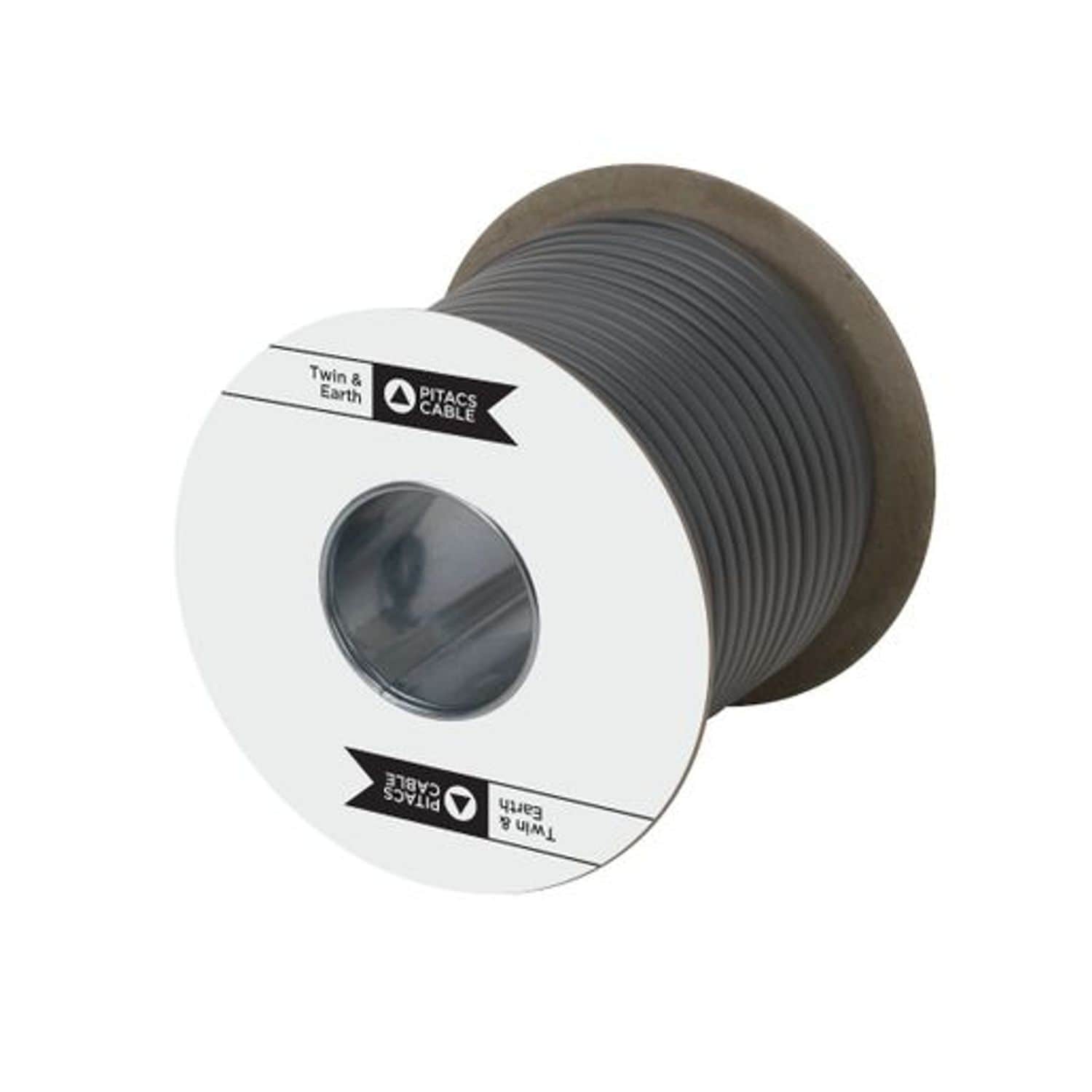 Pitacs 6242Ybrbr 1.5mm -Twin and Earth -Grey PVC Cable 100M Drum