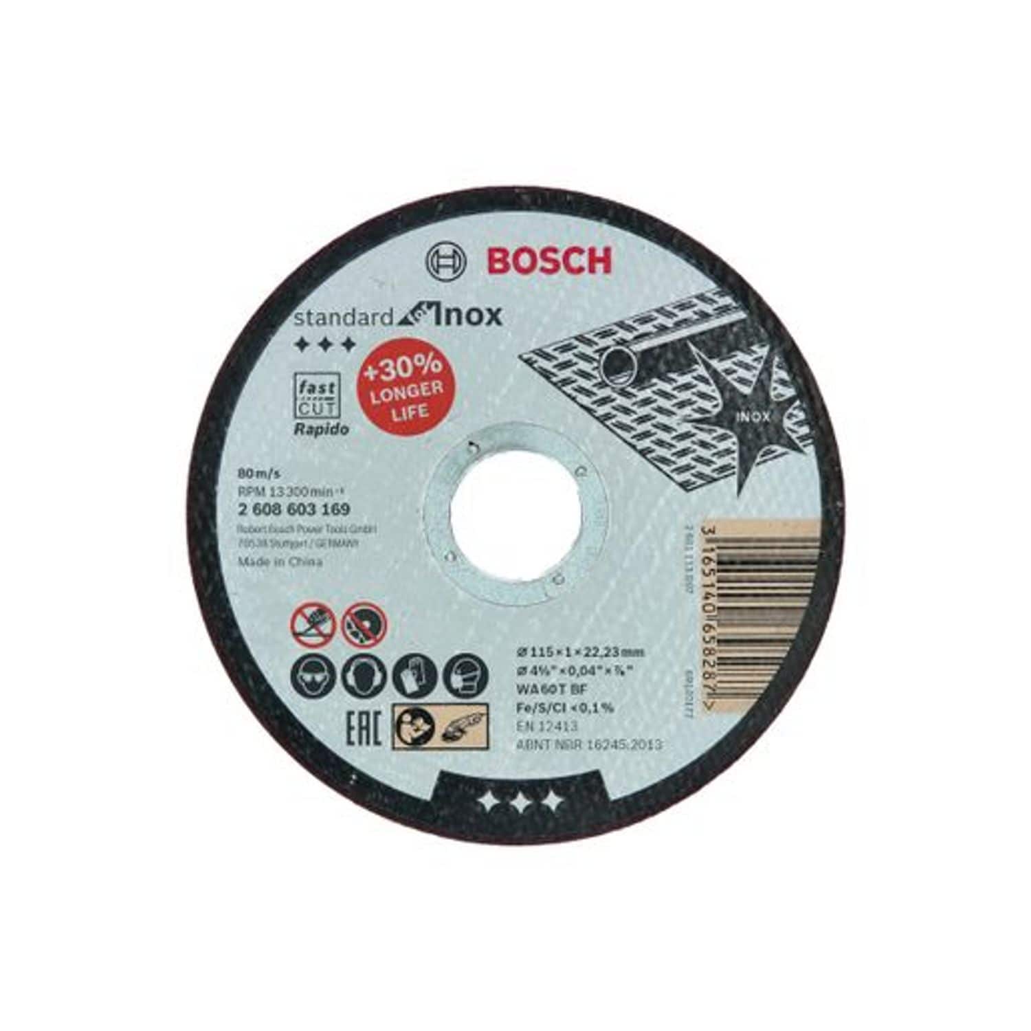 Robert Bosch Bosch Rapido Straight Cutting Disc 115mm x 1mm - 2608603169