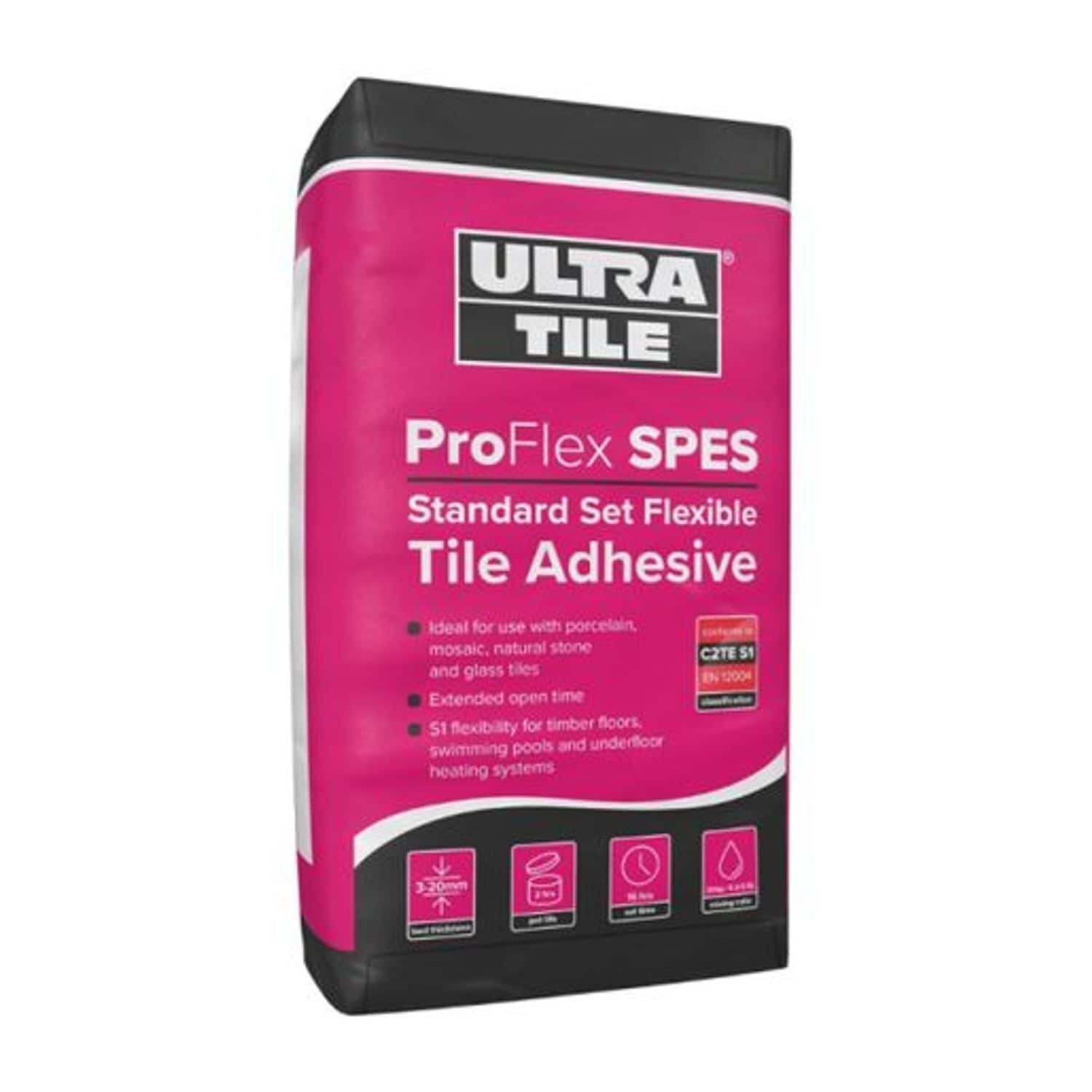 Prowarm UltaTile Proflex Spes Single Part S1 Extended Set Time Tile Adhesive - G
