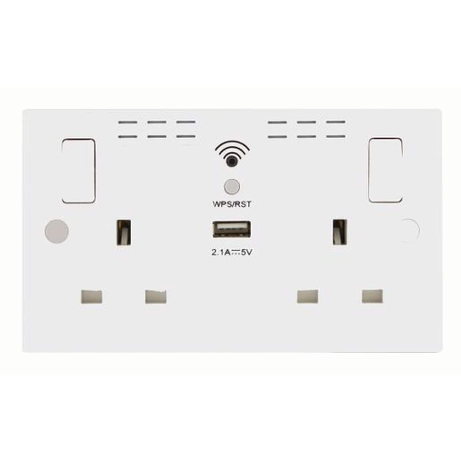 British General USB Charger and Wi-Fi Range Extender Socket - 167050
