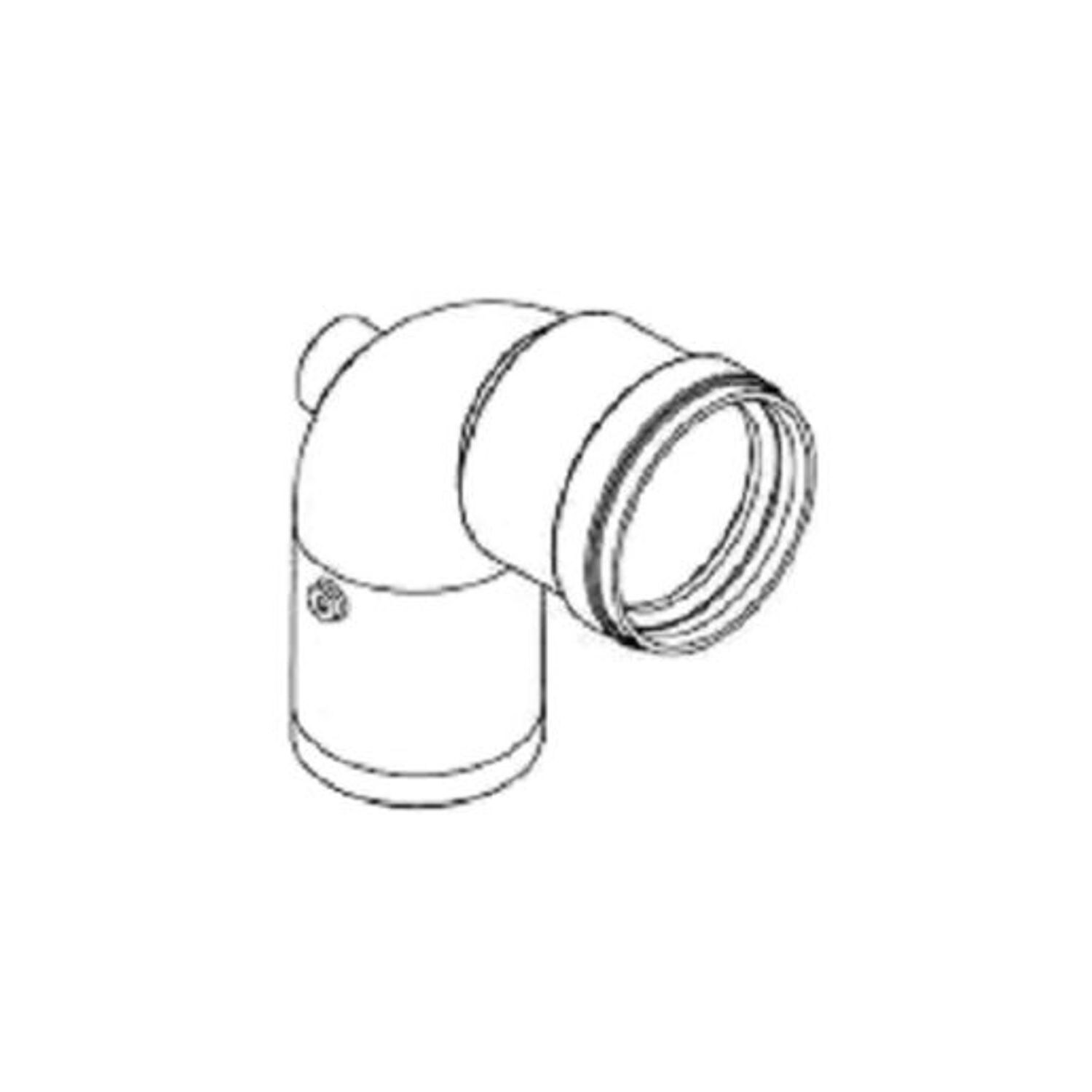 Ideal Heating Ideal Logic V3 Flue 90 Degree Elbow - Black 60mm - 203229