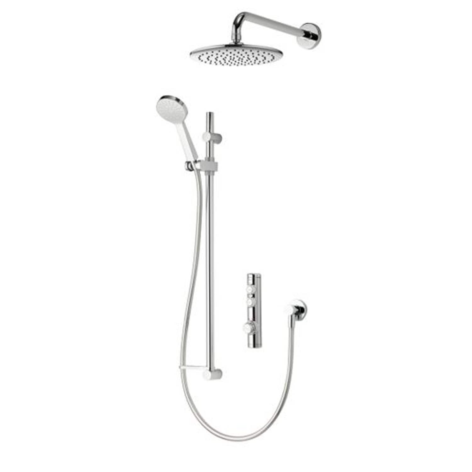 Aqualisa Isystem Digital Shower Concealed Adjustable Wall Shower Head Gravity Pu