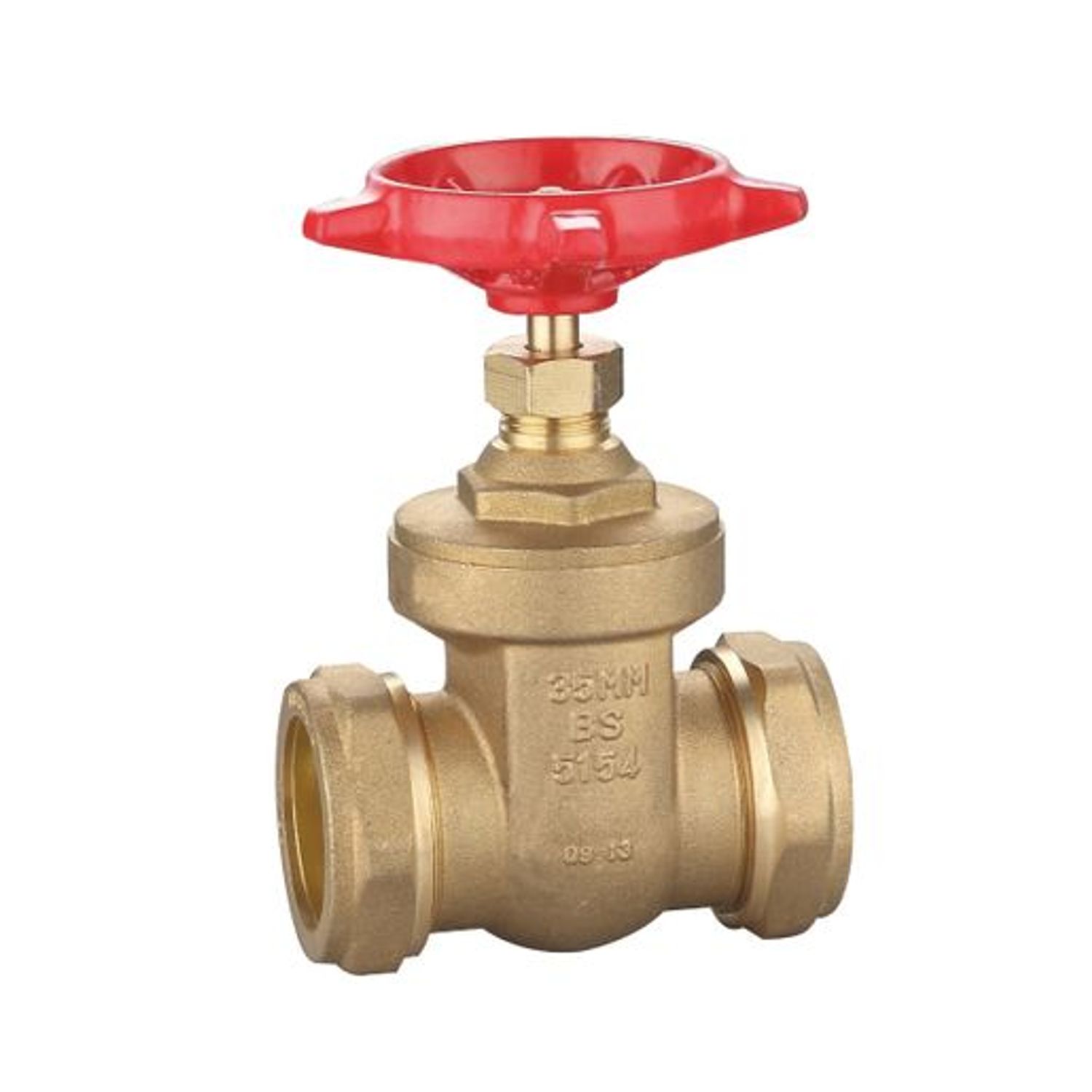 Plumbright 35mm Brass Gatevalve Wheel Head