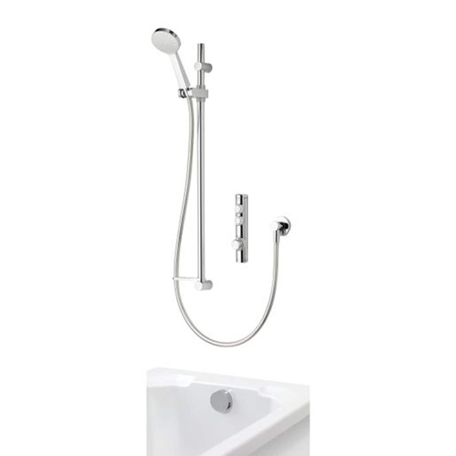 Aqualisa Isystem Digital Shower Diverter Concealed Adjustable Bath Filler - High