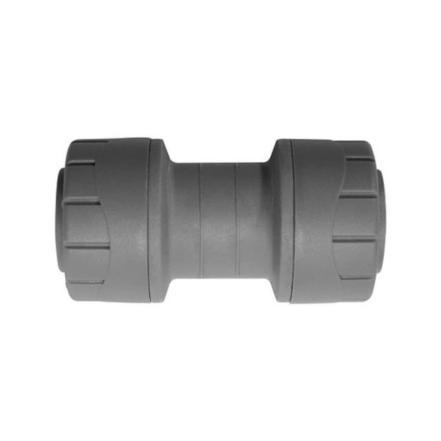 Polypipe Polyplumb Straight Coupler -Grey 10mm - PB010