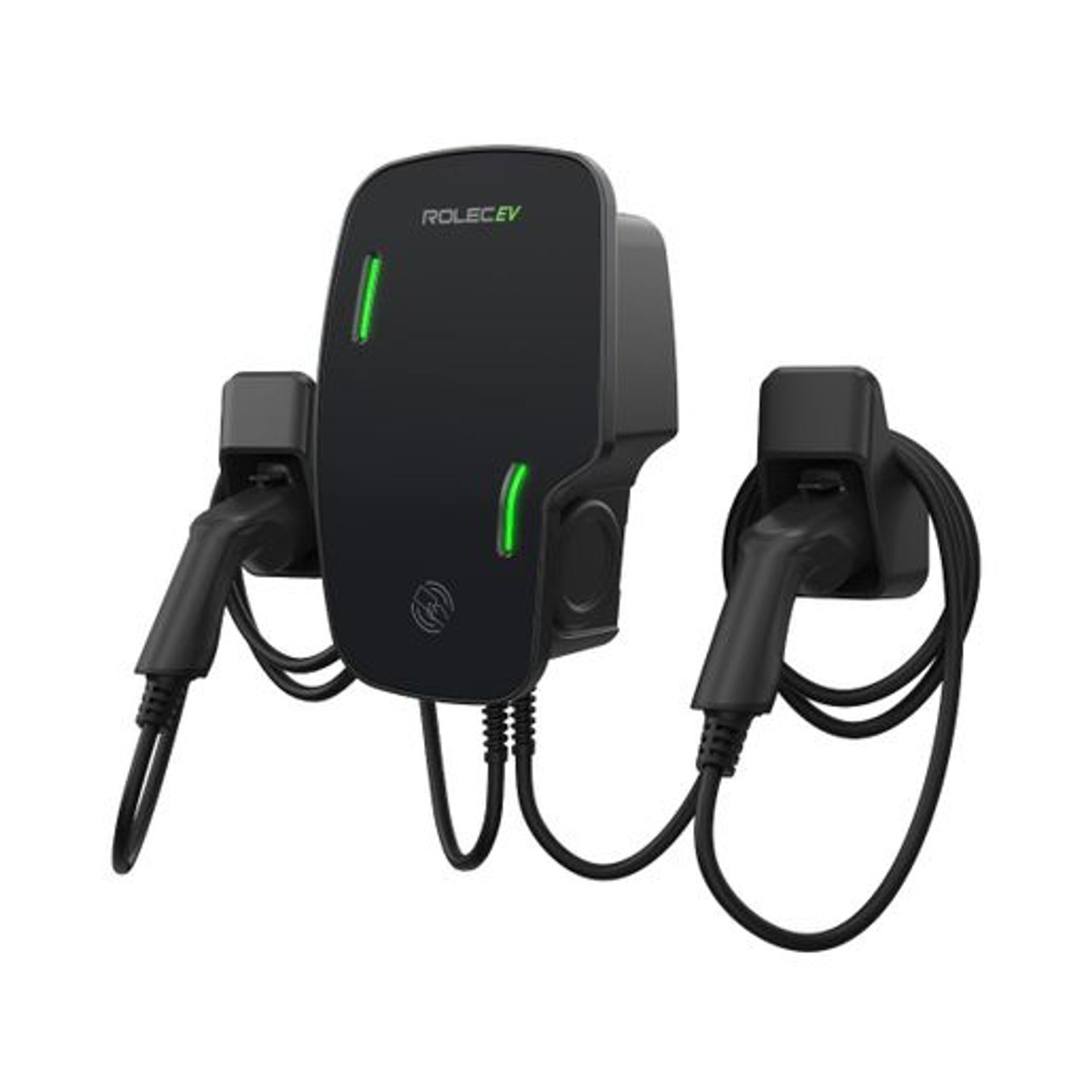Rolec Zura Smart EV Charger 2 X Up to 7.4Kw -Type 2 5M Tethered - Black - ROLEC3
