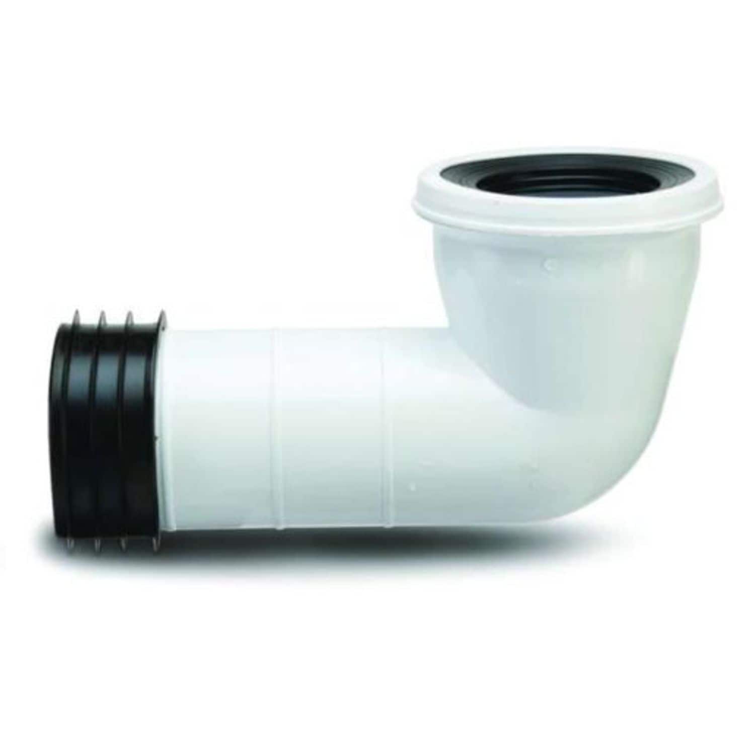 Polypipe Kwickfit Pan Connector 90 Degree - White - SK42