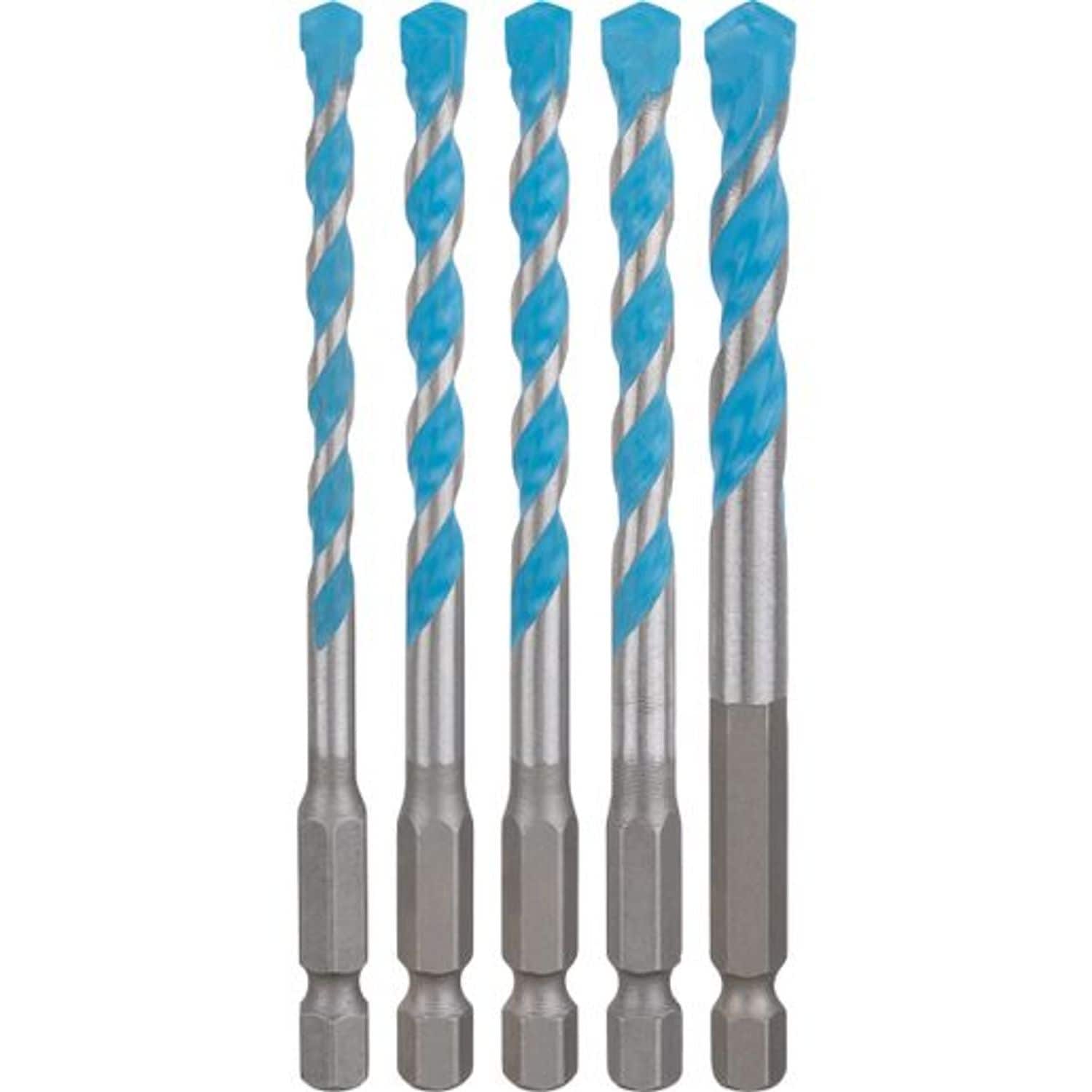 Robert Bosch Expert HEX-9 MultiConstruction Drill Bit Set 5, 5/6/6/7/8mm 5-PC