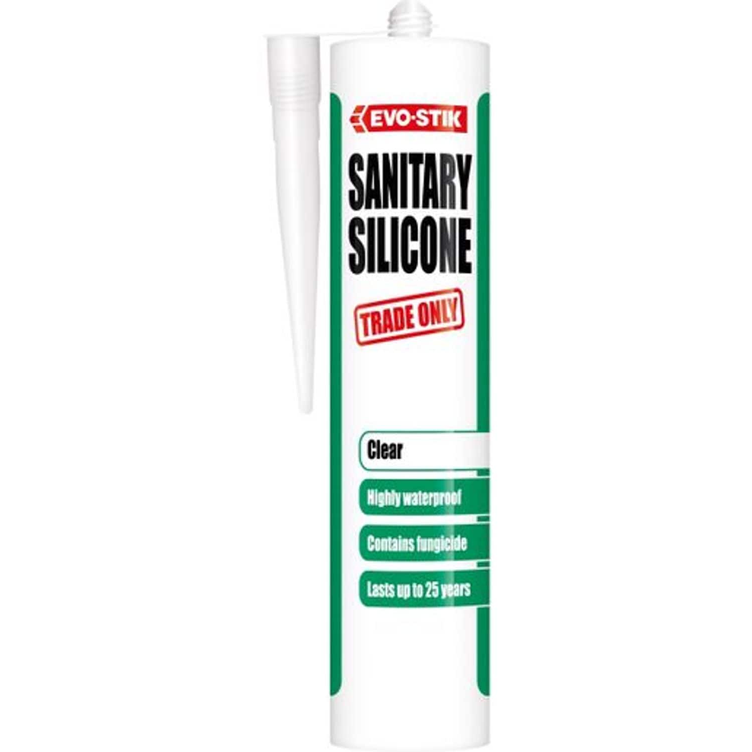Evostik Trade Only Sanitary Clear Silicon Sealant 290ml