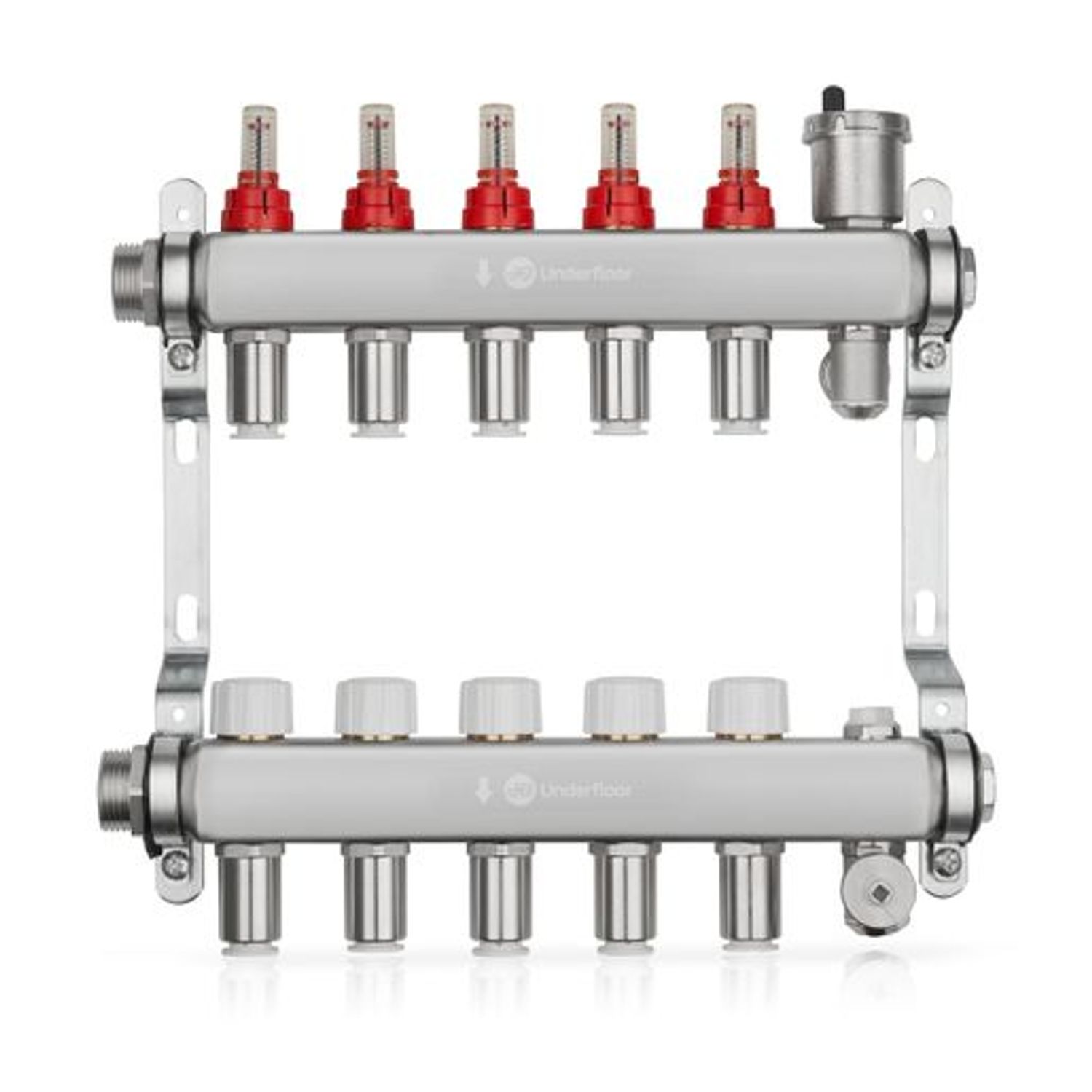 JG Speedfit John Guest Underfloor 5 Port Manifold Stainless Steel - JGUFHMAN5/3