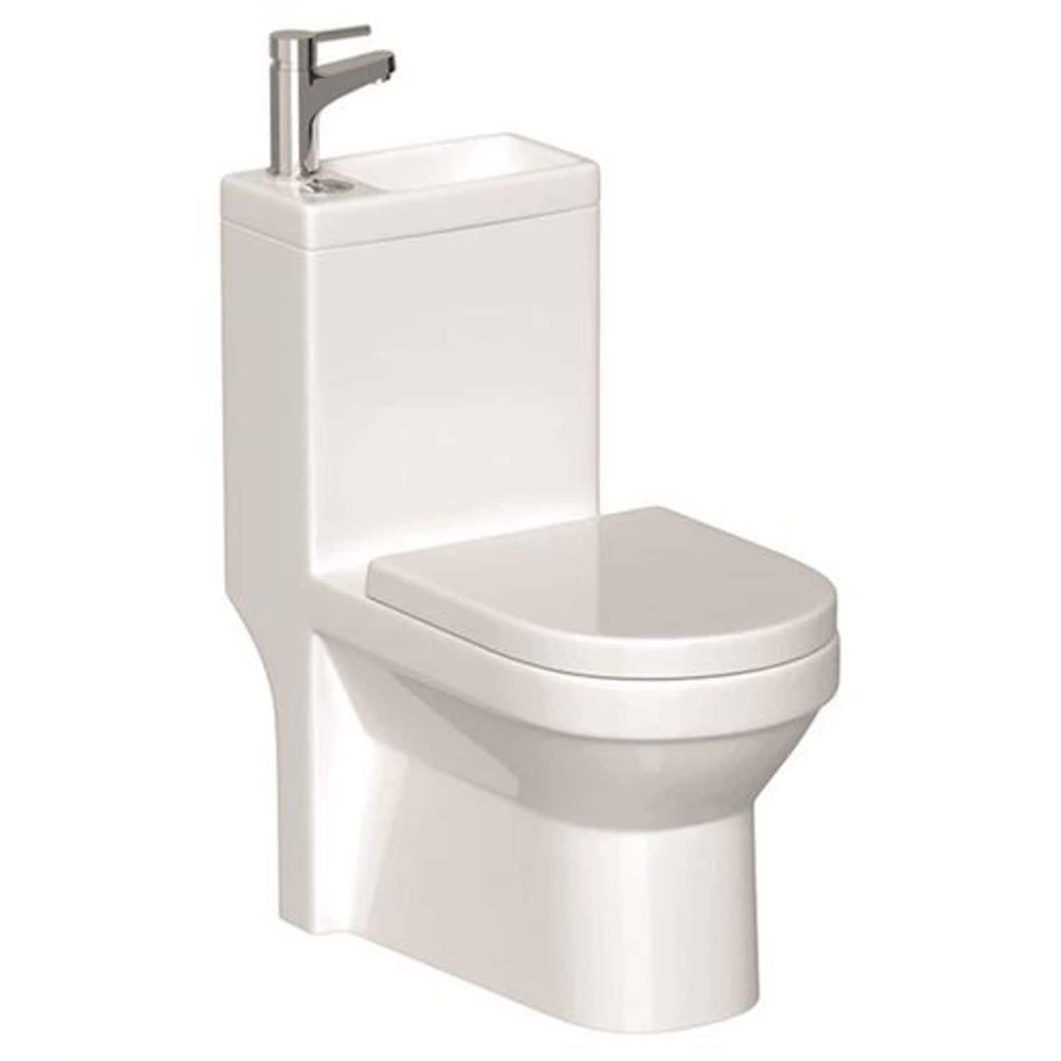 Vitellio 2 in 1 Close Coupled Toilet with Sink on Top - Tap & Waste Included - V