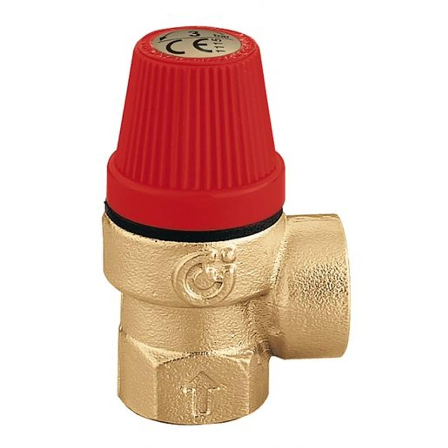 Altecnic 1/2in x 1/2in Safety Relief Valve (3 Bar) with Gauge (M X F BSP Connect