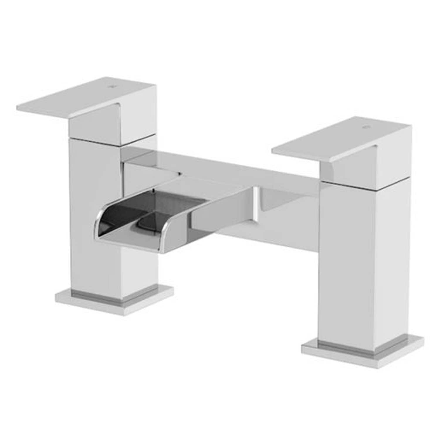 Vitellio Nero Bath Mixer Waterfall Tap Chrome - VIT-2TAPB032B