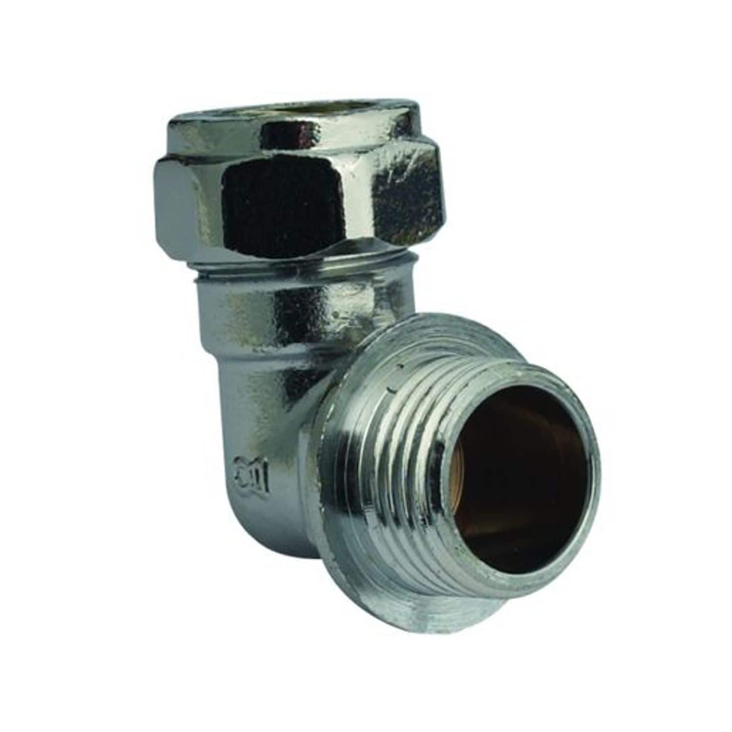 Plumbright Compression Elbow Male 15mm x 1/2in Chrome Plated P802CP08