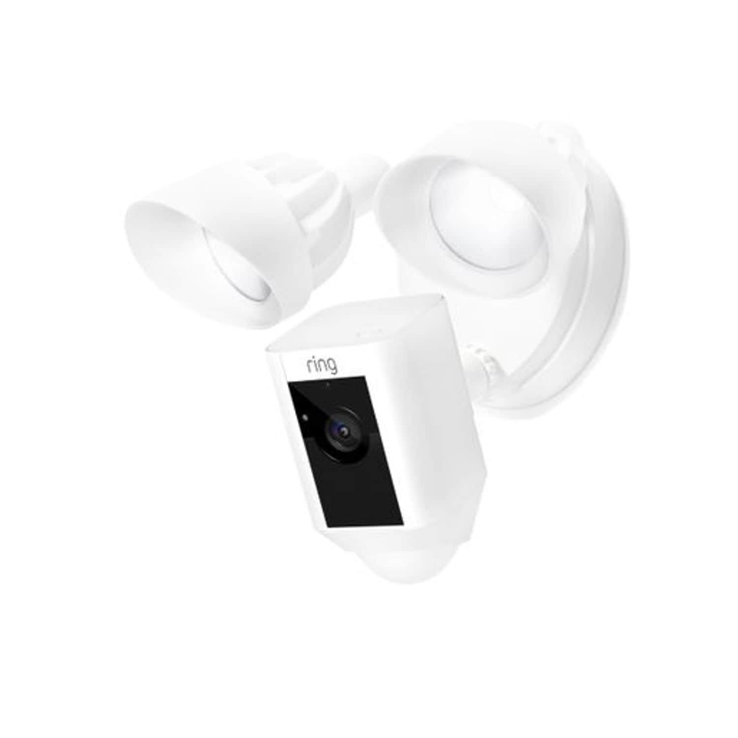Ring Floodlight Cam Wired Plus Smart Home Security Camera - White