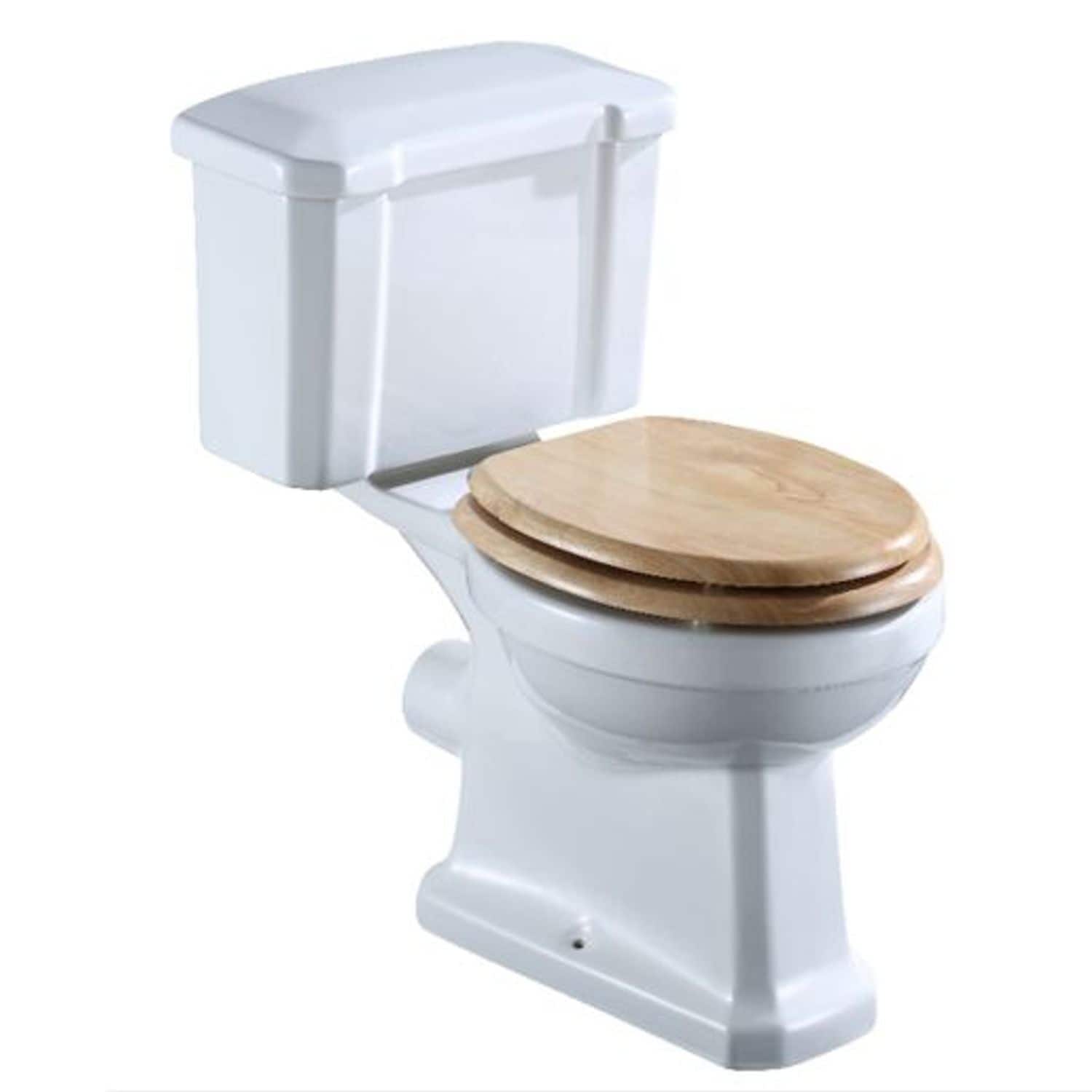 iflo Hambleden Soft Close Toilet Seat with Chrome Hinges Oak Wood