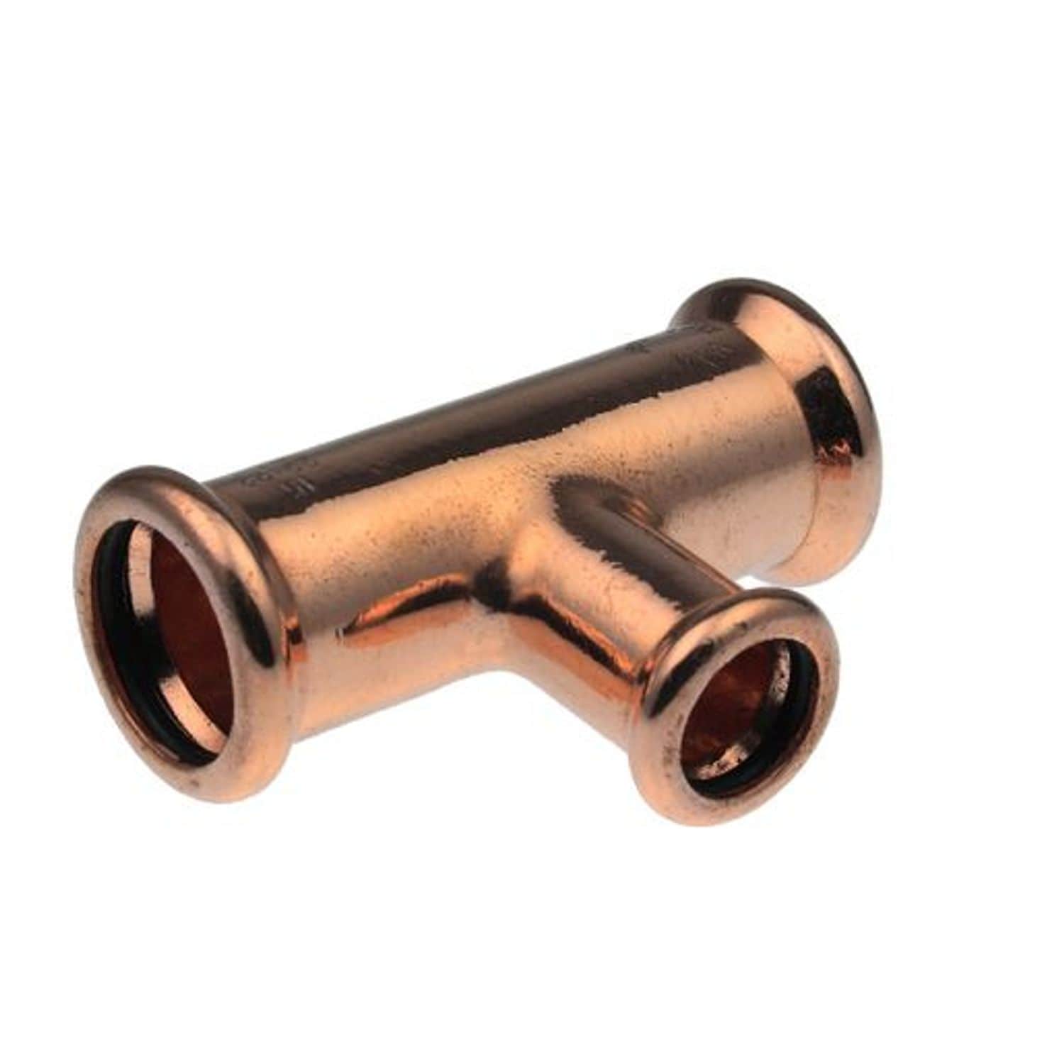 Vsh Xpress Pegler Copper Press Fit Tee Reduced Branch 28mm x 28mm x 22mm S25 - 3