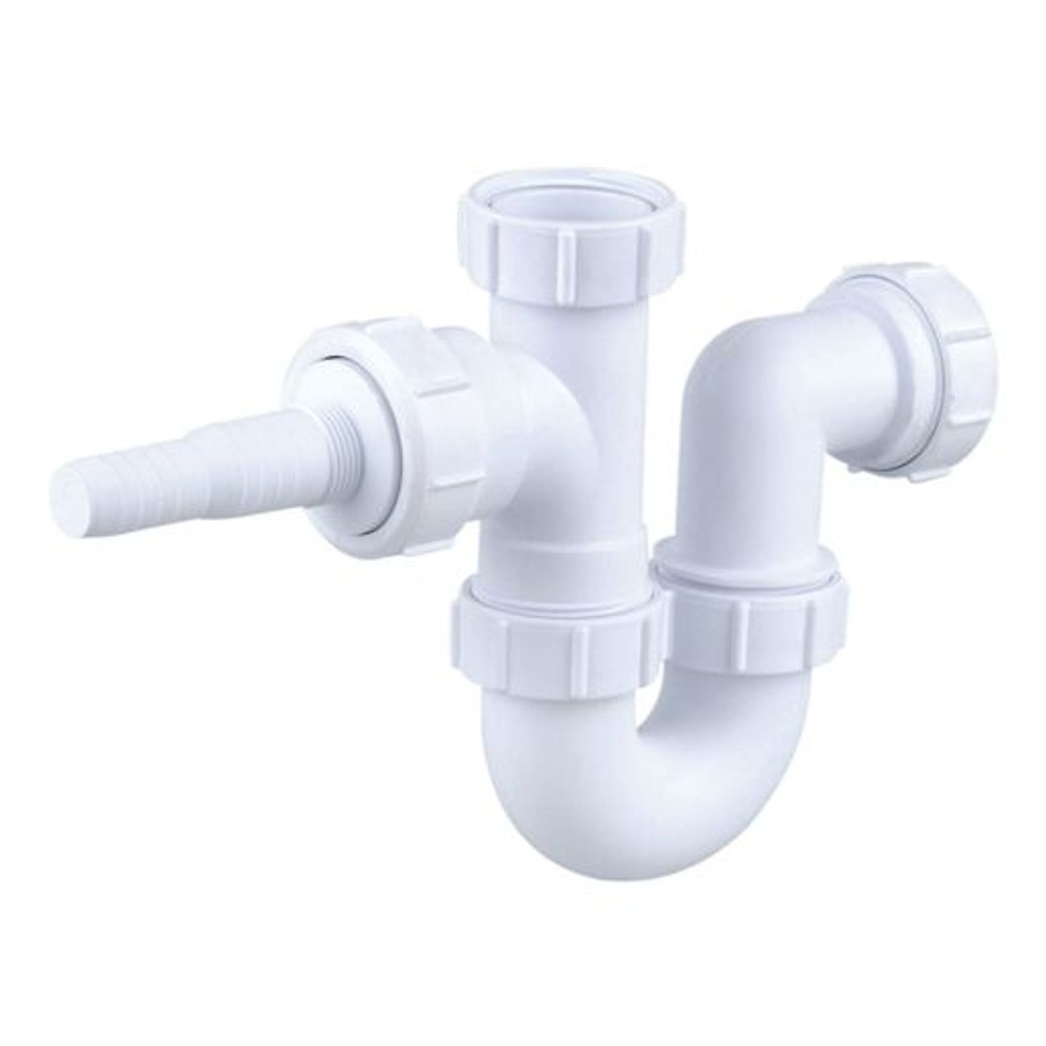 Wavin Osma V-joint 40mm Washing Machine Half Trap - White
