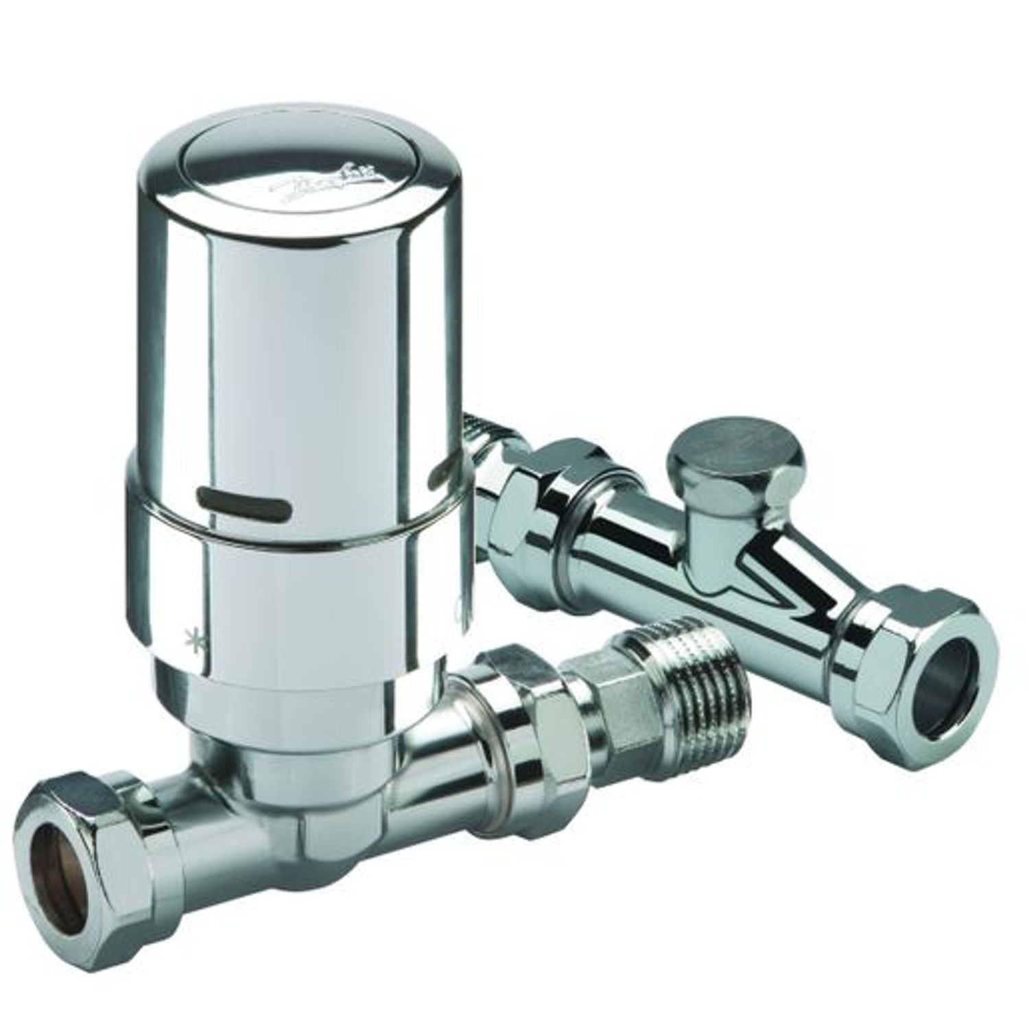 Danfoss Waltech RAS-D2 Straight Thermostatic Radiator Valve and Lockshield - 013
