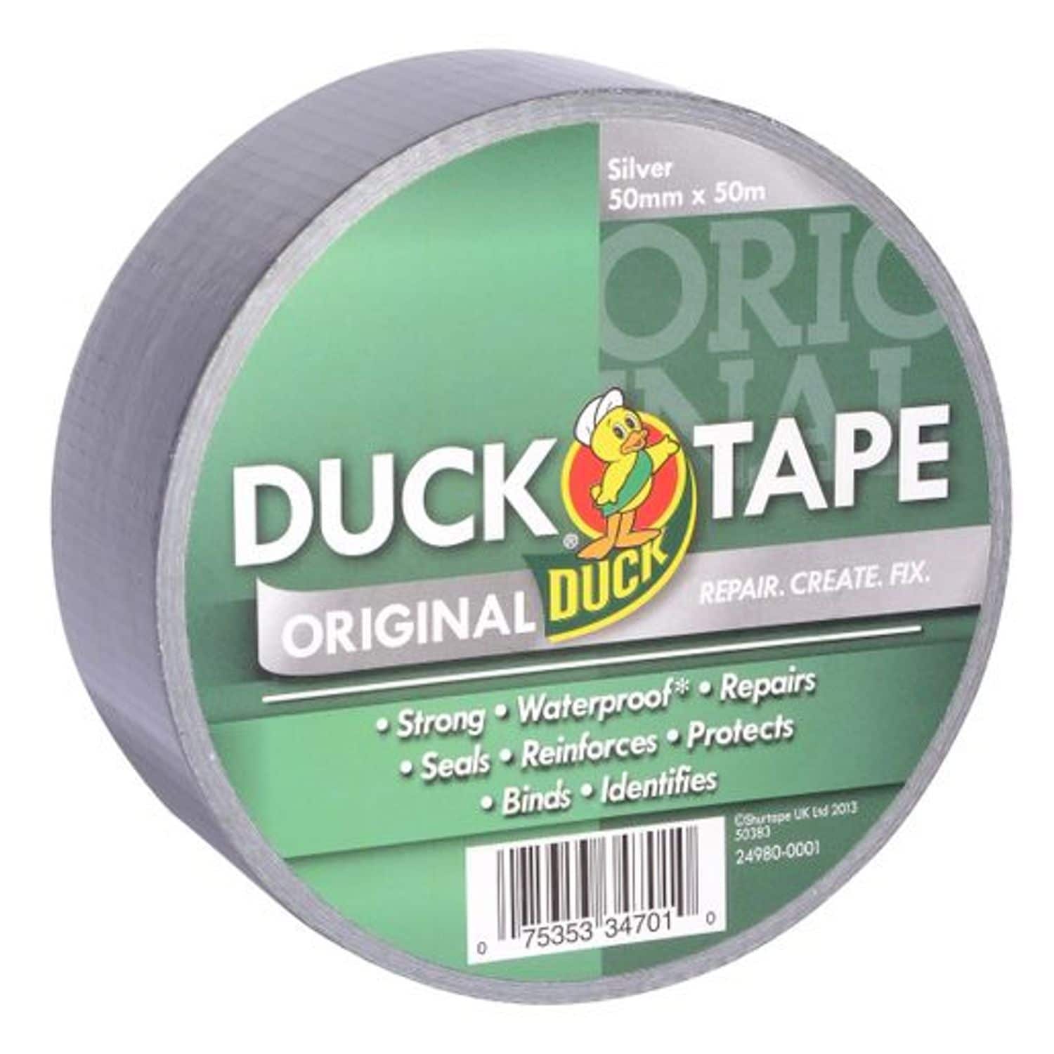 Duck Tape Original -Silver 50mm x 50m High Strength Waterproof Gaffer Duct Tape