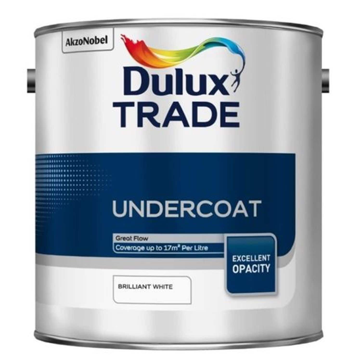 Dulux Trade Undercoat Paint Brilliant - White 5 Litres - 5183991