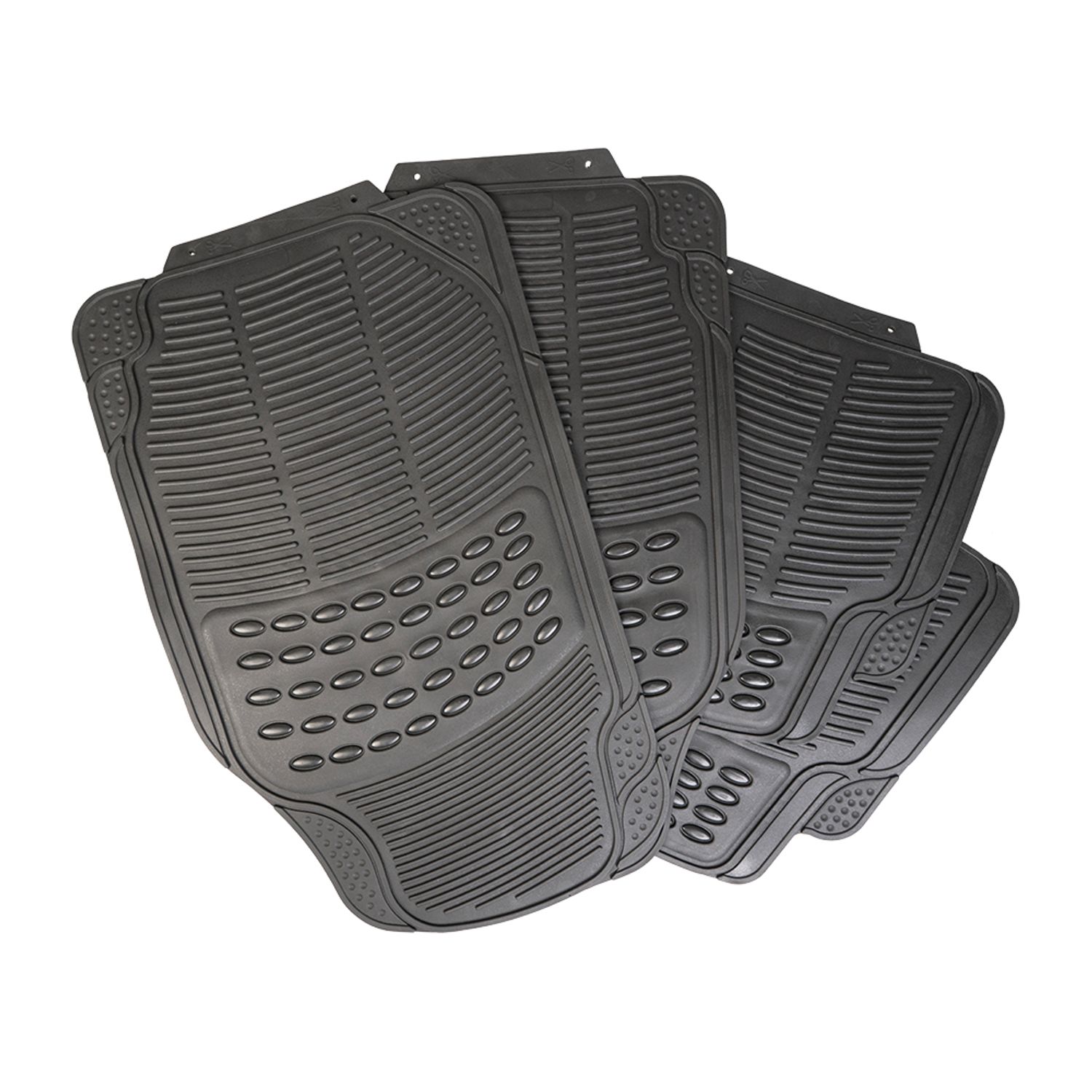 Auto Choice 4pc Universal Rubber Mat Set