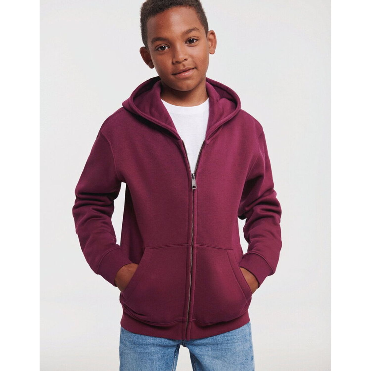 Russell Kids Authentic Zip Hood Sweat Classic Red 1314 266BCSR1314