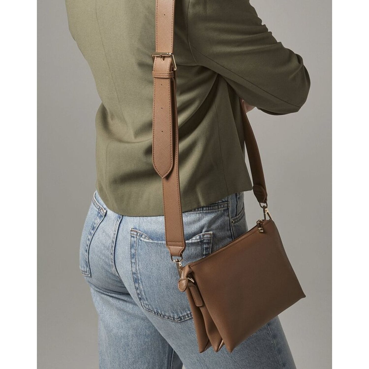 BagBase Boutique Soft Cross Body Bag Soft Grey One BG759MSFGONE