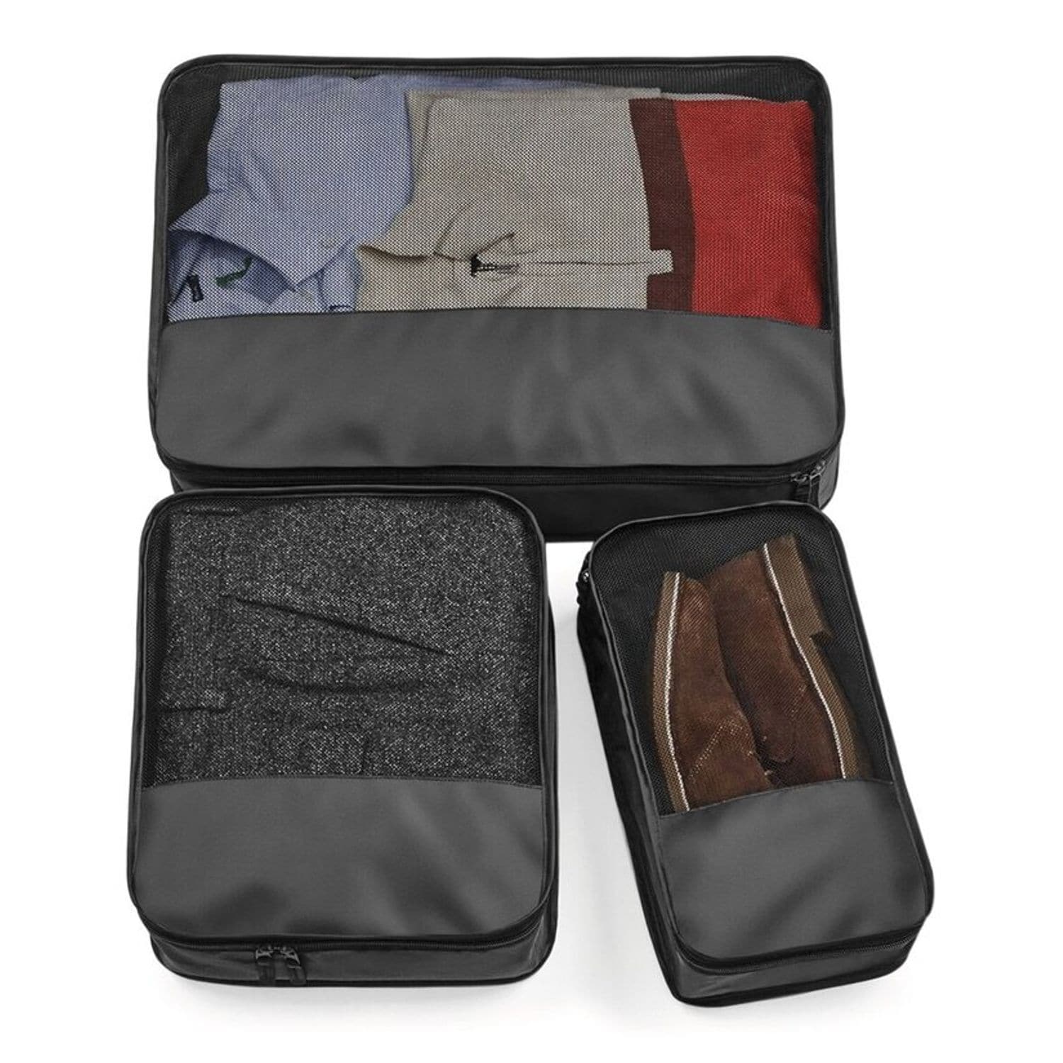 BagBase Escape Packing Cube Set Black One BG459MBLKONE