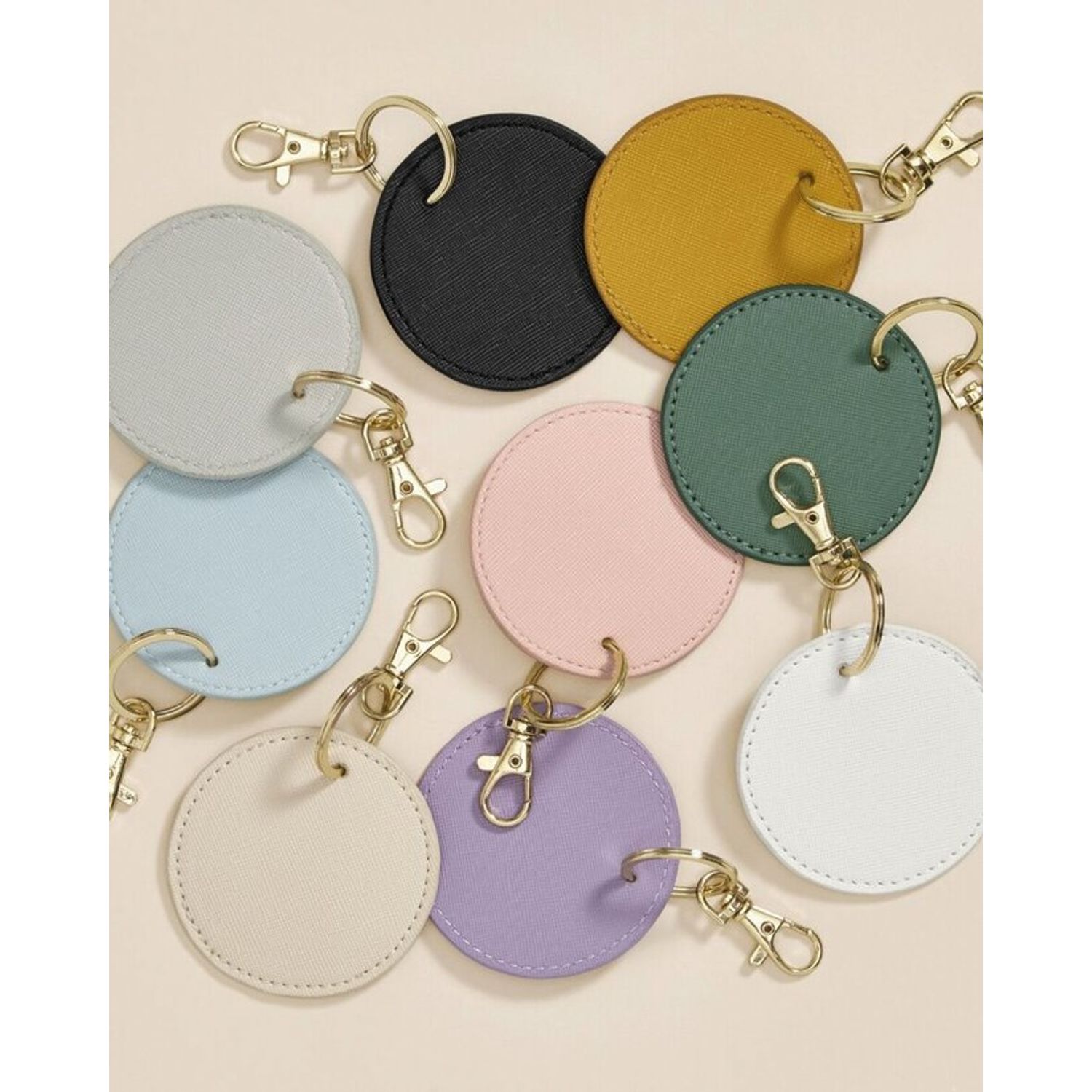 BagBase Boutique Circular Key Clip Soft Blue One BG745MSBUONE