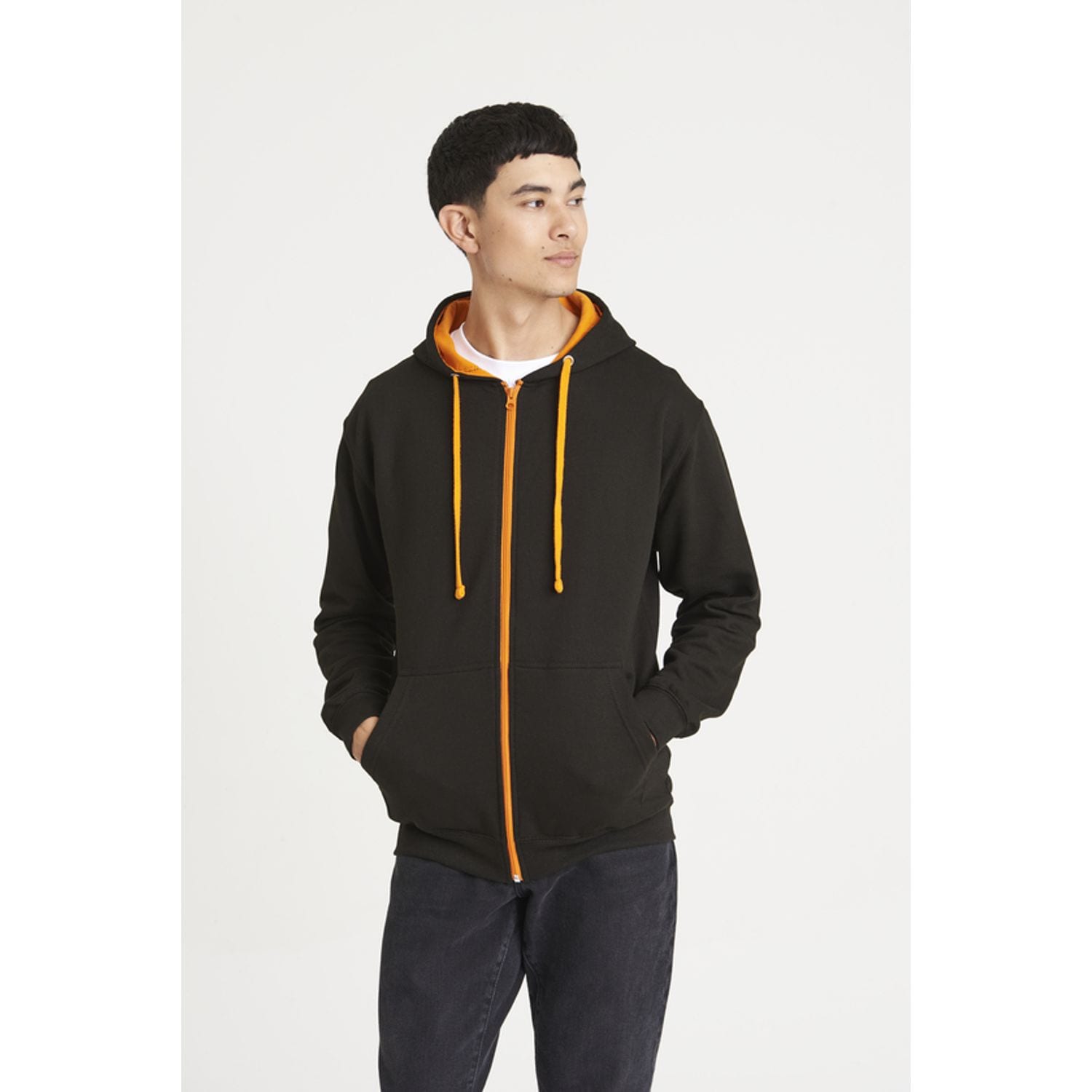 Just Hoods Varsity Zoodie Heather/french Navy S JH053MHGR/FNAS