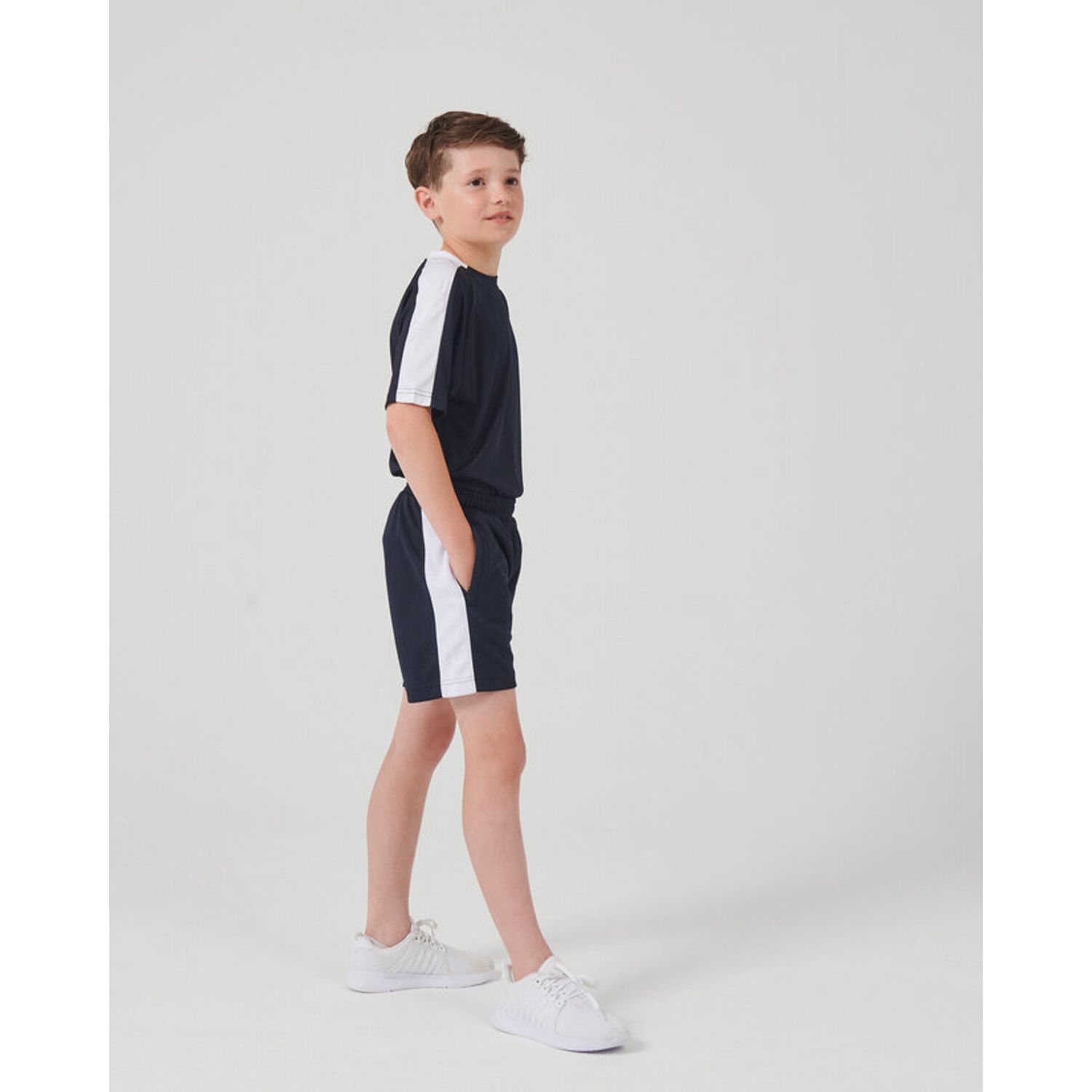 Finden + Hales Kids Knitted Shorts Zip Pocket Black/emerald 1112 LV887BBLK/EMD11