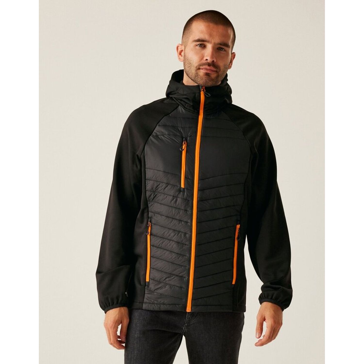 Regatta Mens Navigate Hybrid Jacket Polyamide Panels to The Body 90% Polyester 1