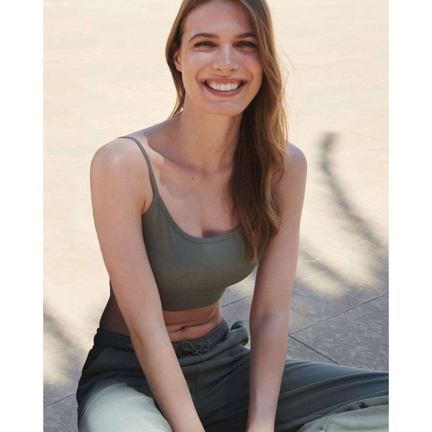 SF Clothing Sustainable Fashion Cropped Cami Top Single Jersey 48% Regenerated C