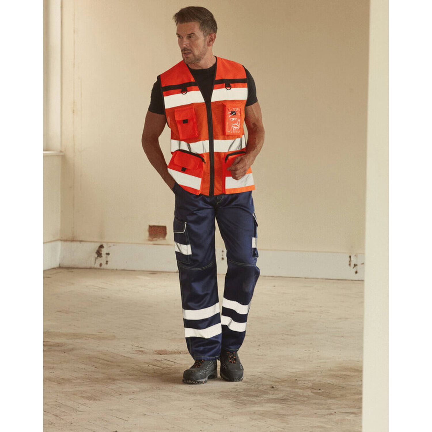 YOKO Hi Vis Rip Stop Tool Vest Heavy Duty Rip Stop Hi Vis Tool Vests Mulitple Po