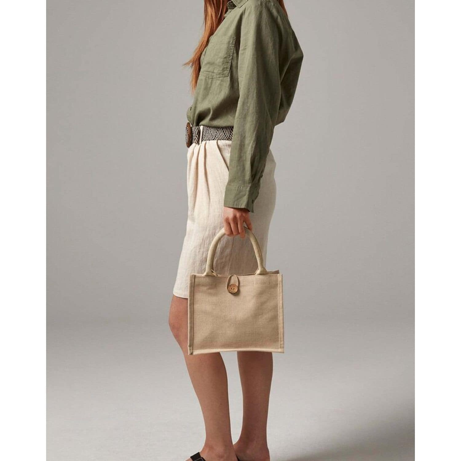 Westford Mill Juco Mini Gift Bag Refined Jute/Cotton Blend Ease Decoration Lamin