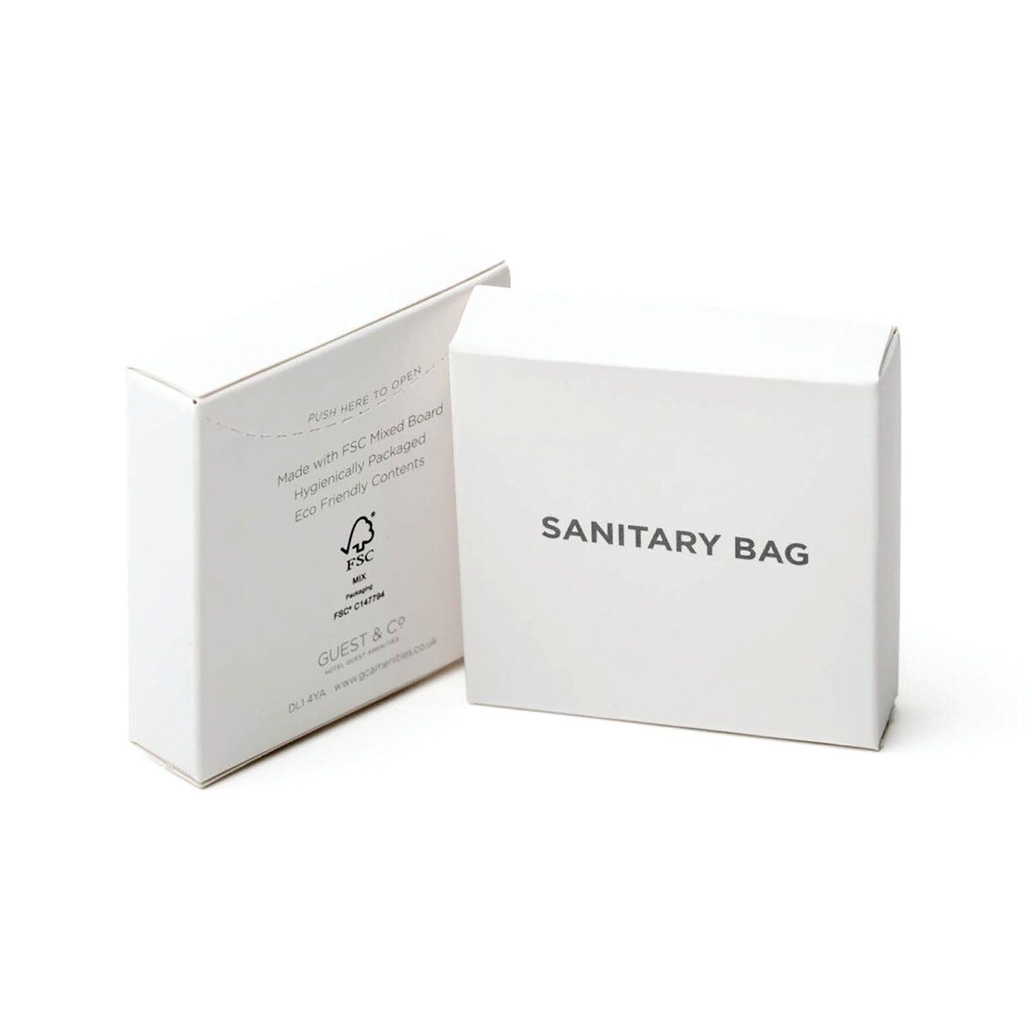 White Boxed Eco Sanitary Bag 130x260mm (Pack of 250)